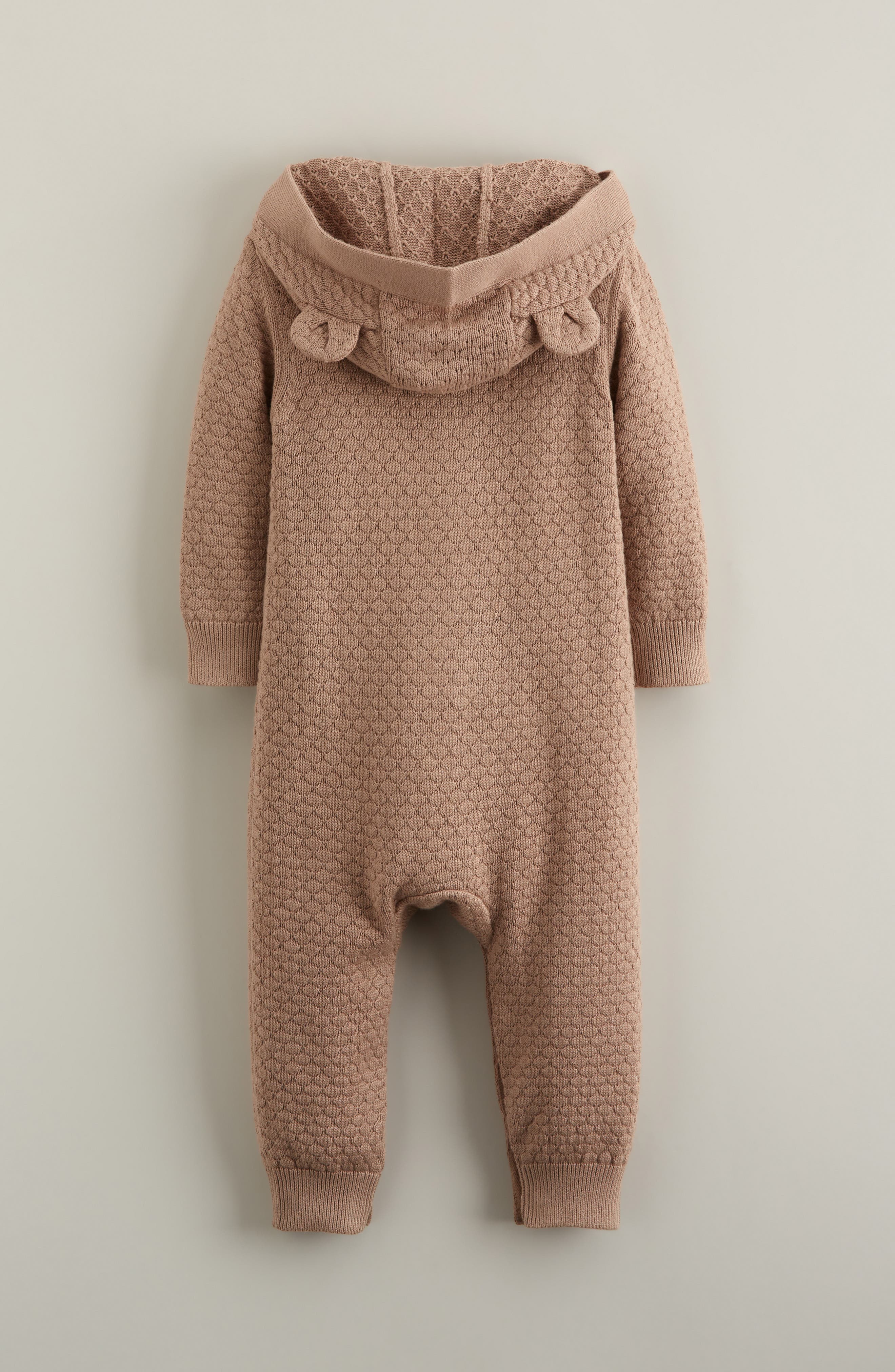 Nordstrom Hooded Bear Pointelle Sweater Romper