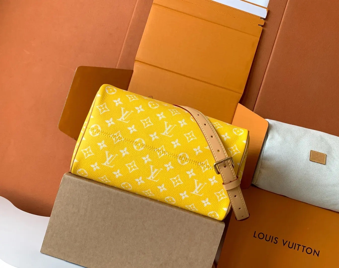 Louis Vuitton Speedy Yellow Calfskin Top Handle Bag product photo from LabelPicks