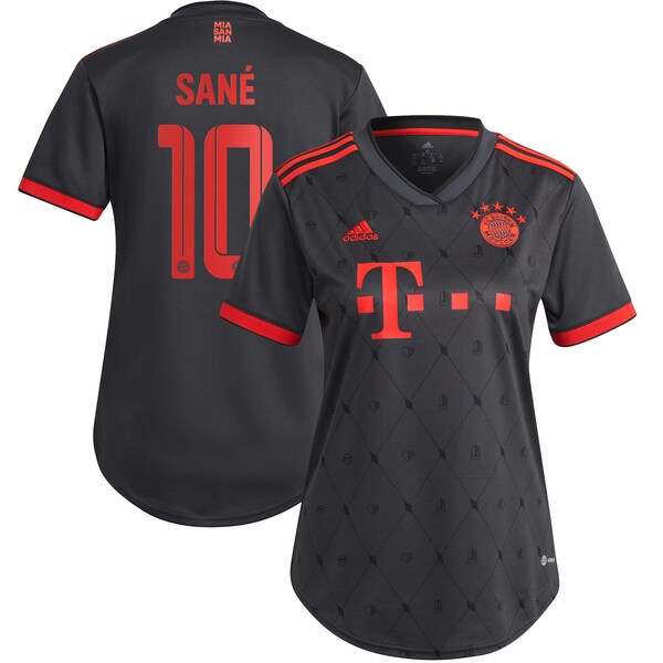 Leroy Sané Bayern Munich adidas Women's 2022/23 Third Replica Player Jersey - Charcoal