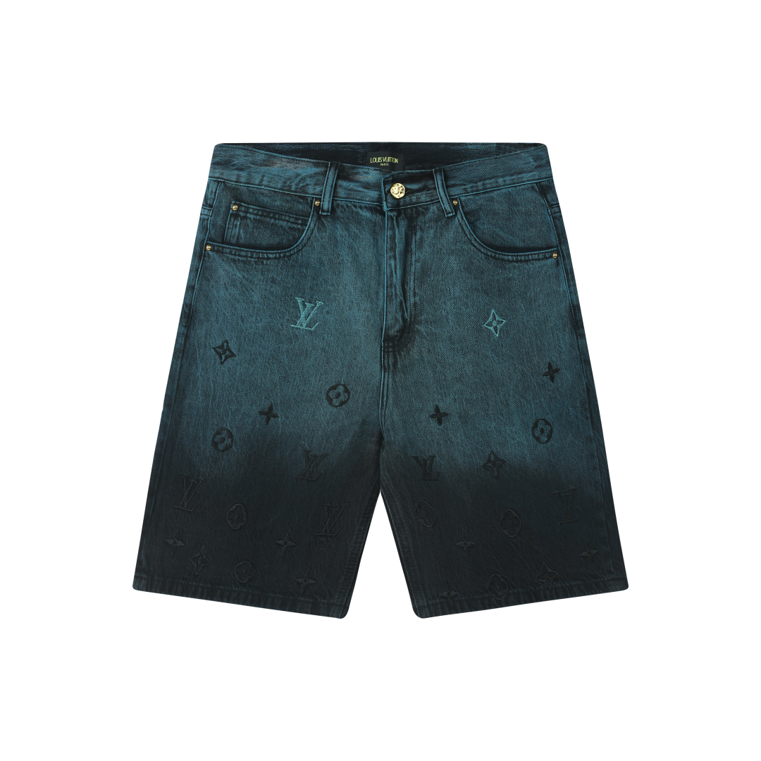 0427 Classic print high Gradient shorts