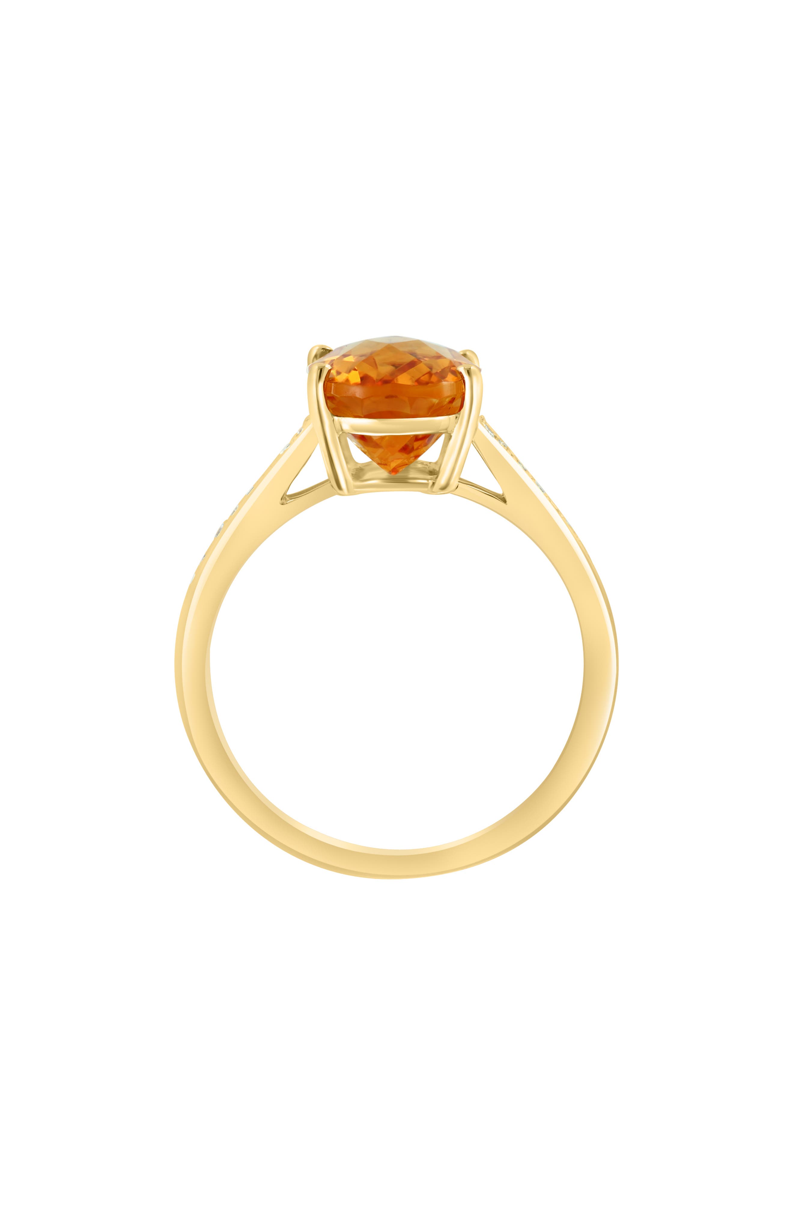 EFFY 14K Yellow Gold Oval Citrine & Diamond Ring