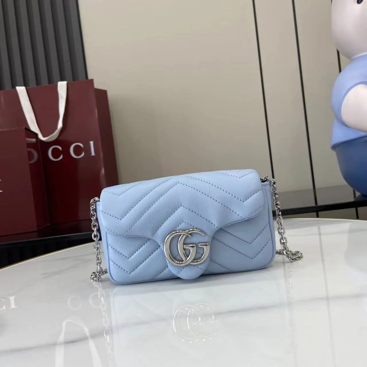 Gucci Marmont Blue GG Supreme Canvas Crossbody Bag product photo from LabelPicks