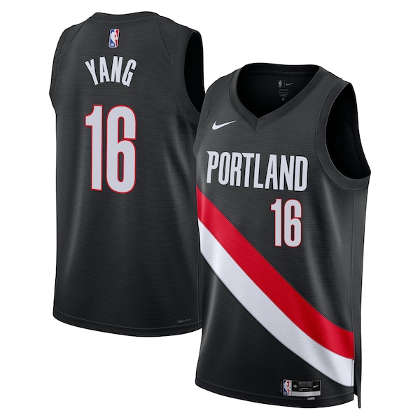 Yang Hansen Portland Trail Blazers Nike Unisex Swingman Jersey - Icon Edition - Black