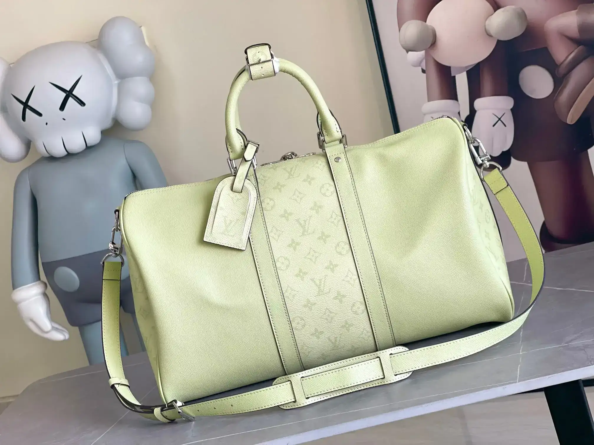 Louis Vuitton Pink Keepall Monogram Canvas Tote Bag product photo from LabelPicks