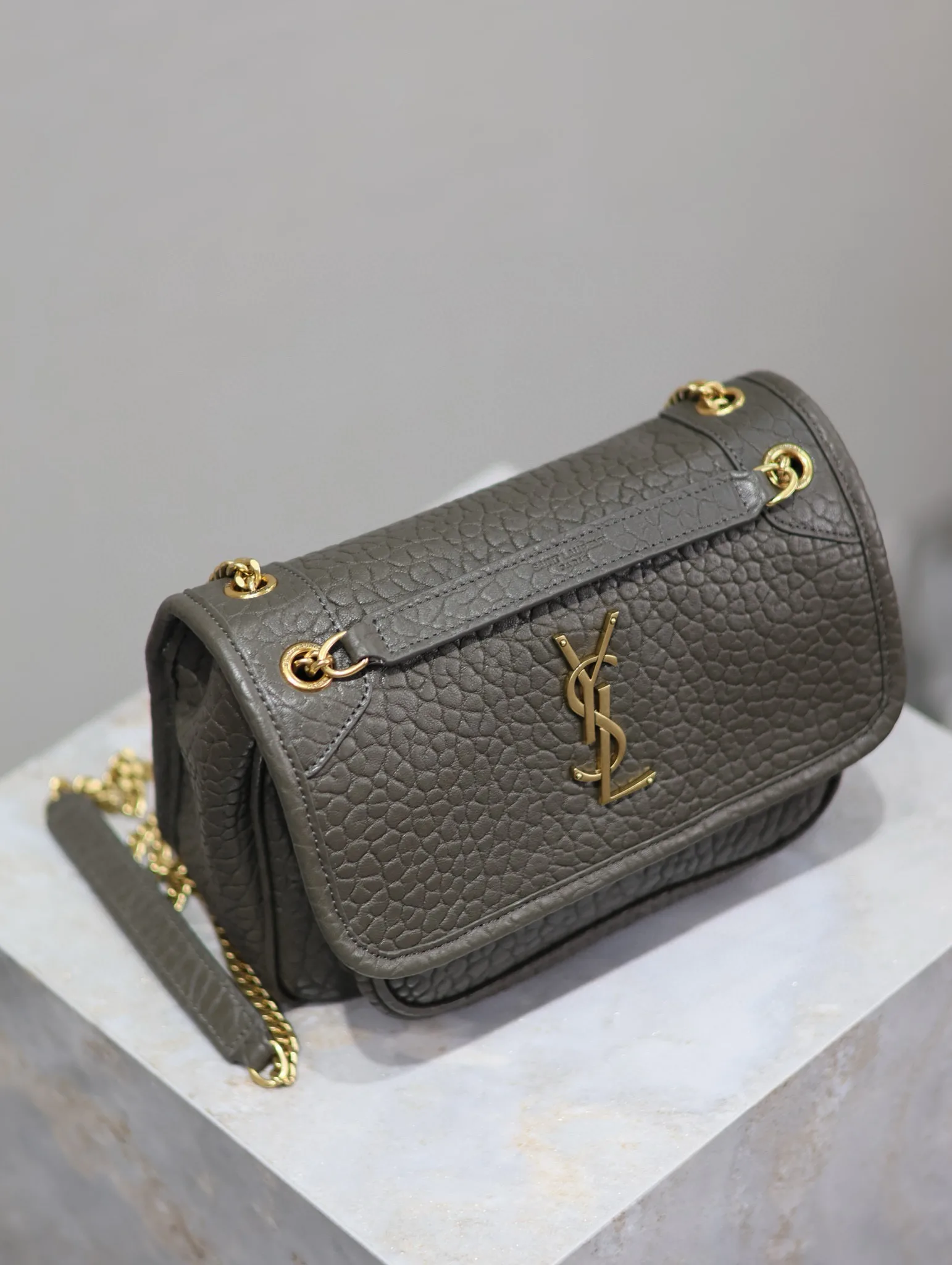 Saint Laurent Niki Green Lambskin Shoulder Bag product photo from LabelPicks