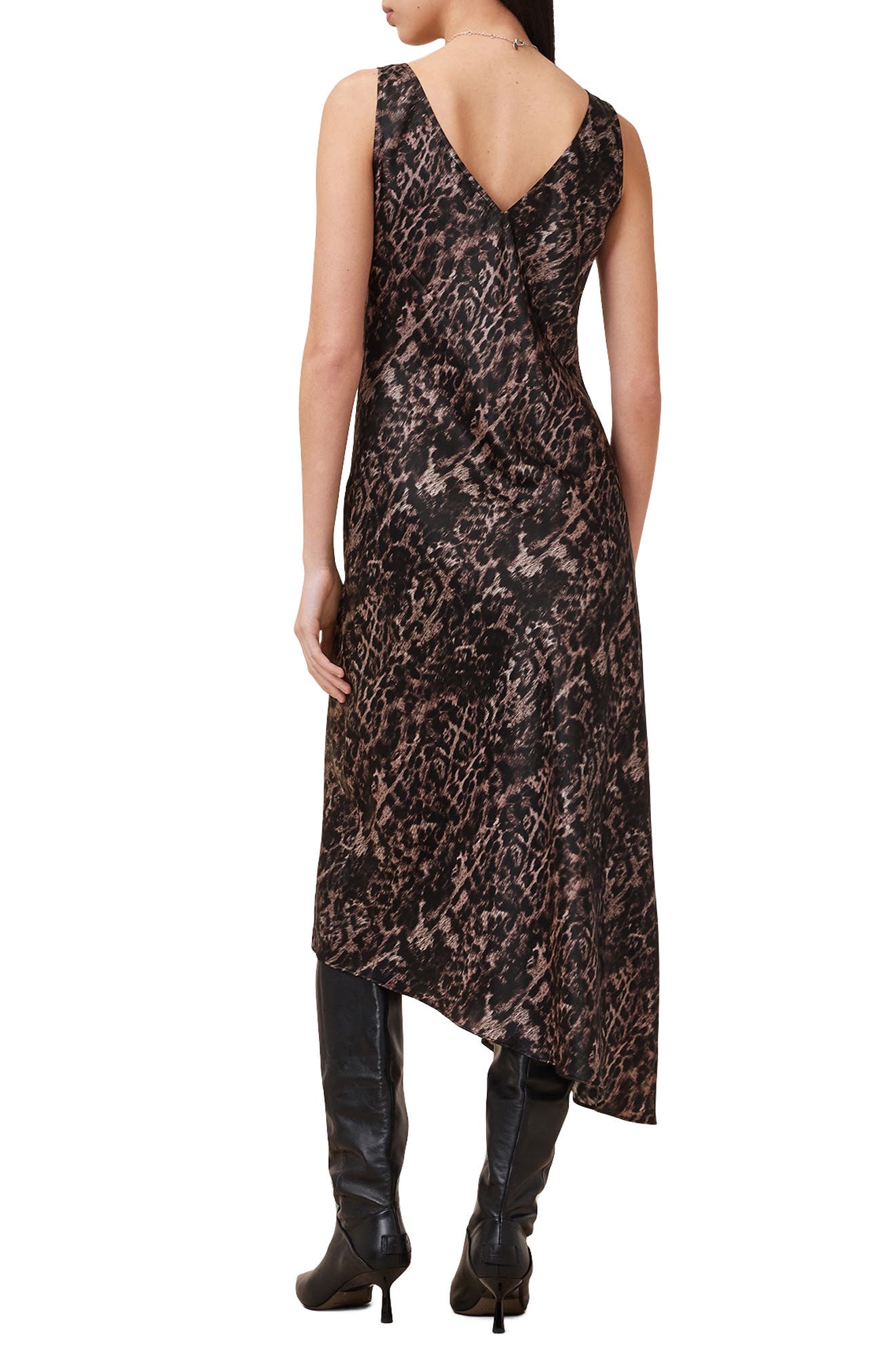 AllSaints Alexi Print Asymmetric Dress