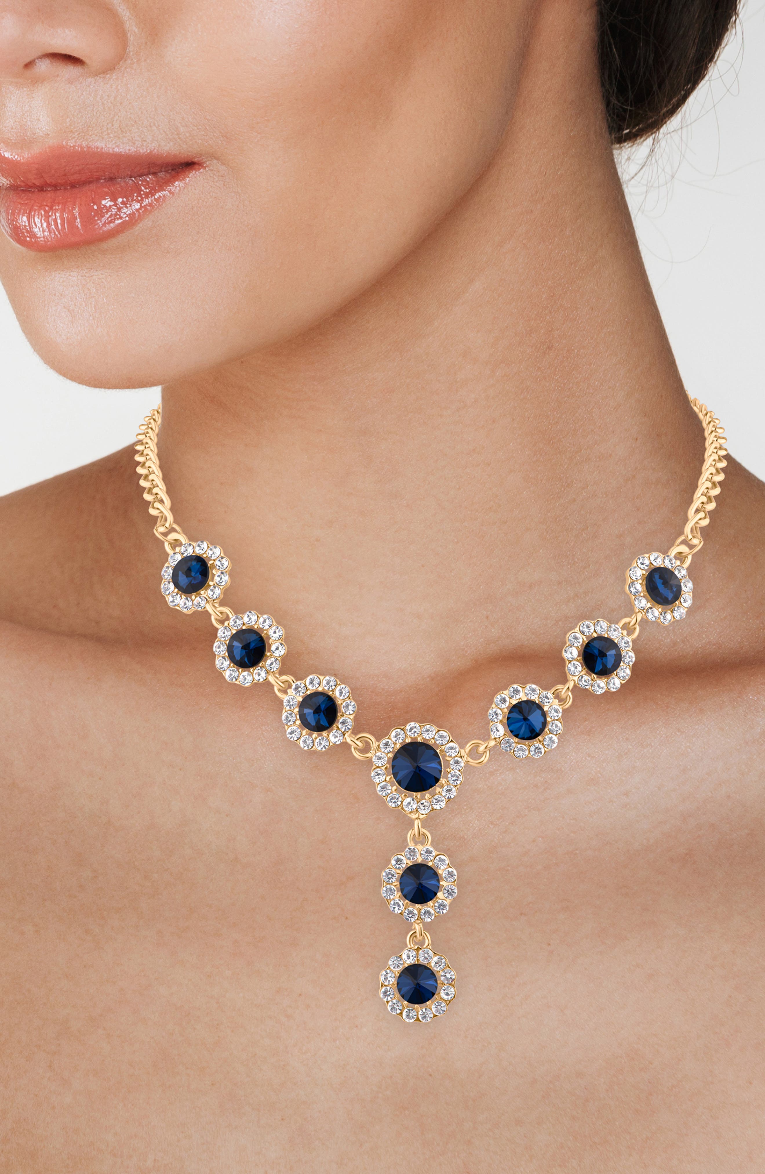 JARDIN Crystal Halo Y-Necklace (Nordstrom Exclusive)