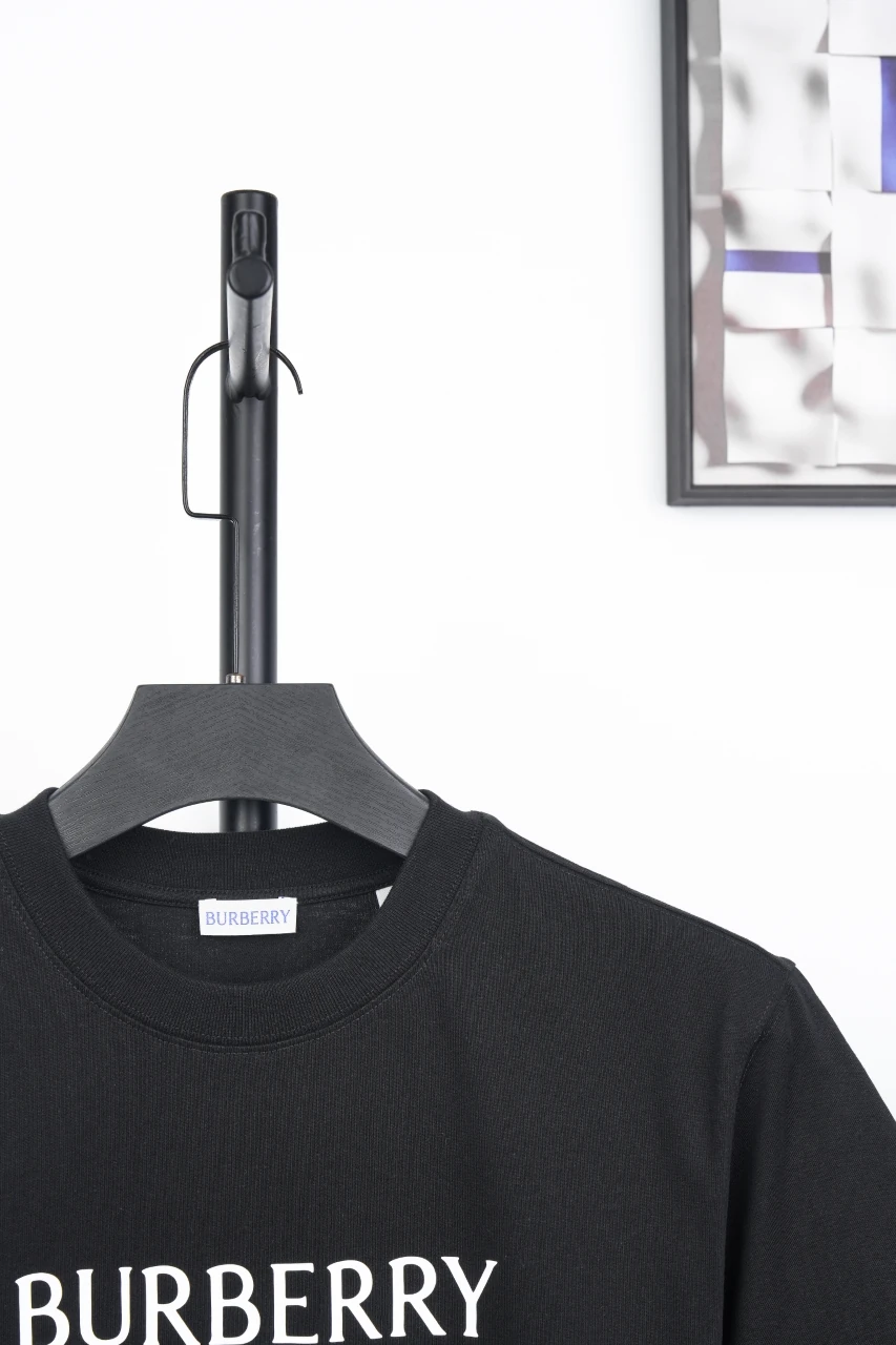 Burberry Black Letter Print Cotton Crewneck T-Shirt product photo from LabelPicks