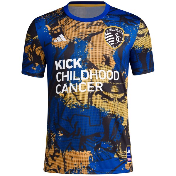 Sporting Kansas City adidas 2024 MLS Works Kick Childhood Cancer x Marvel Pre-Match Top - Royal