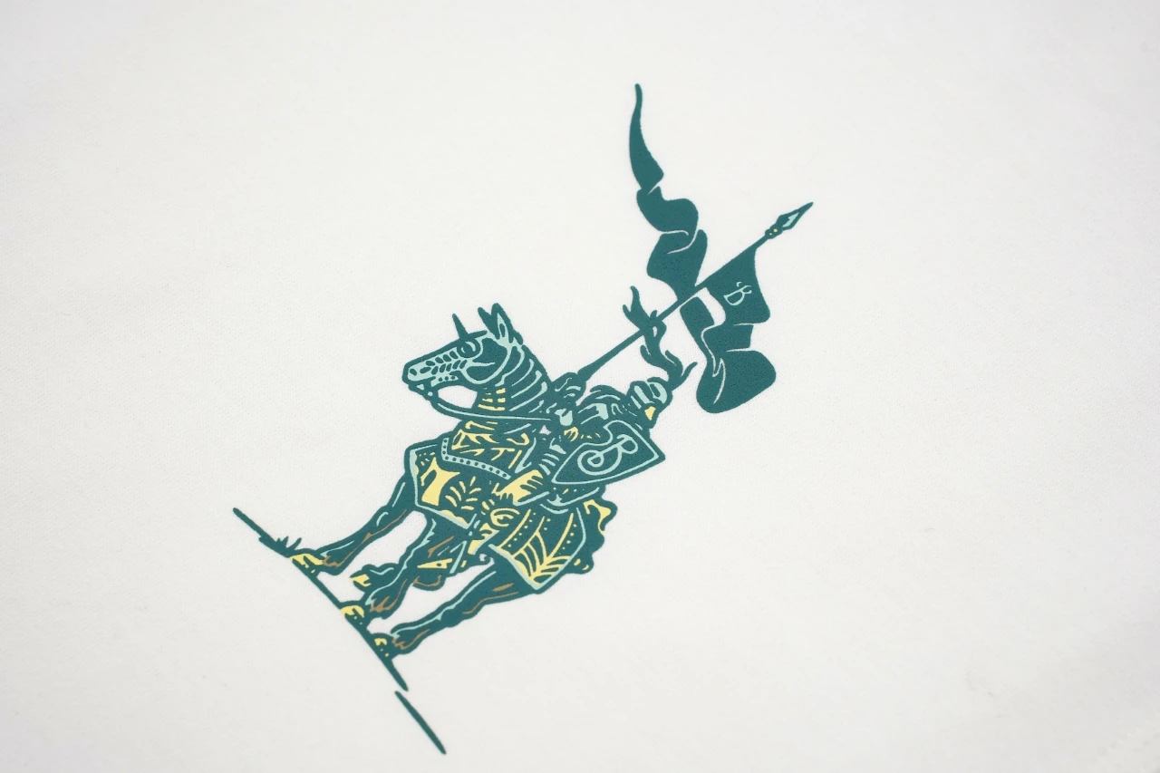 Burberry White Green Equestrian Knight Embroidered T-Shirt product photo from LabelPicks