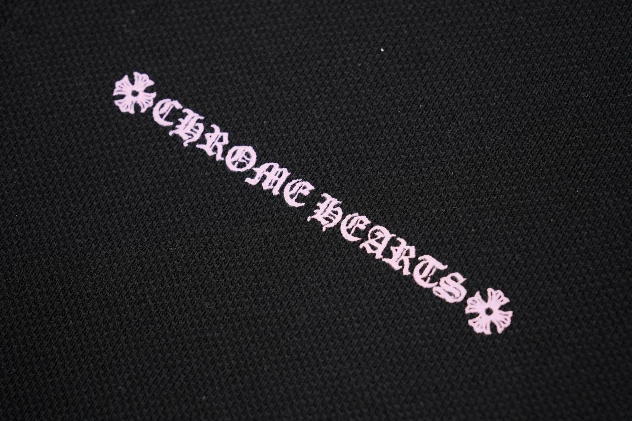Chrome Hearts Black Graffiti Print Polo Shirt product photo from LabelPicks