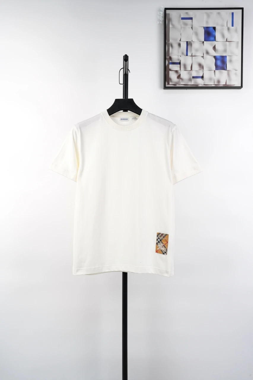Burberry White Check Equestrian Knight Patch T-Shirt product photo from LabelPicks