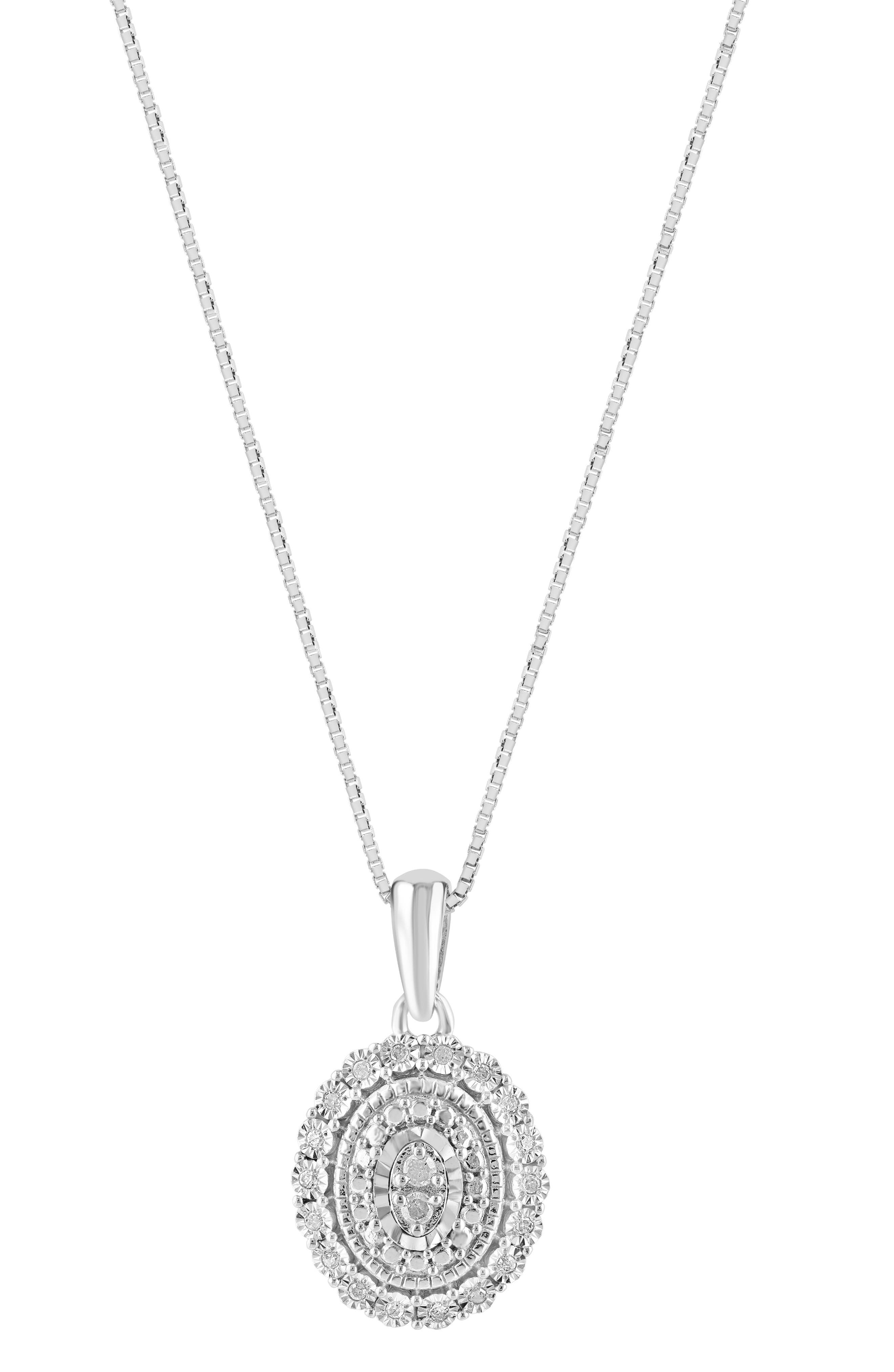 EFFY Sterling Silver Diamond Pendant Necklace
