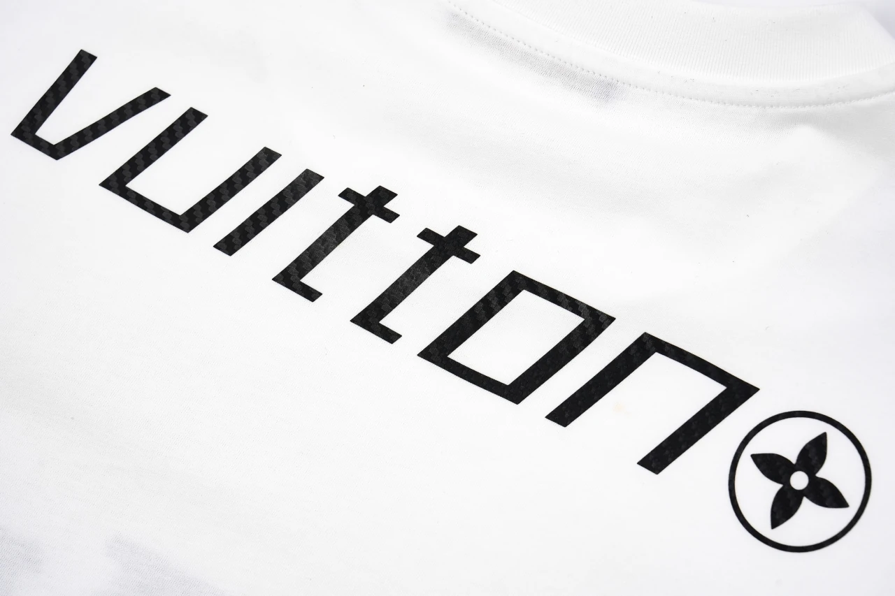 Louis Vuitton White Monogram Carbon Fiber Graphic T-Shirt product photo from LabelPicks