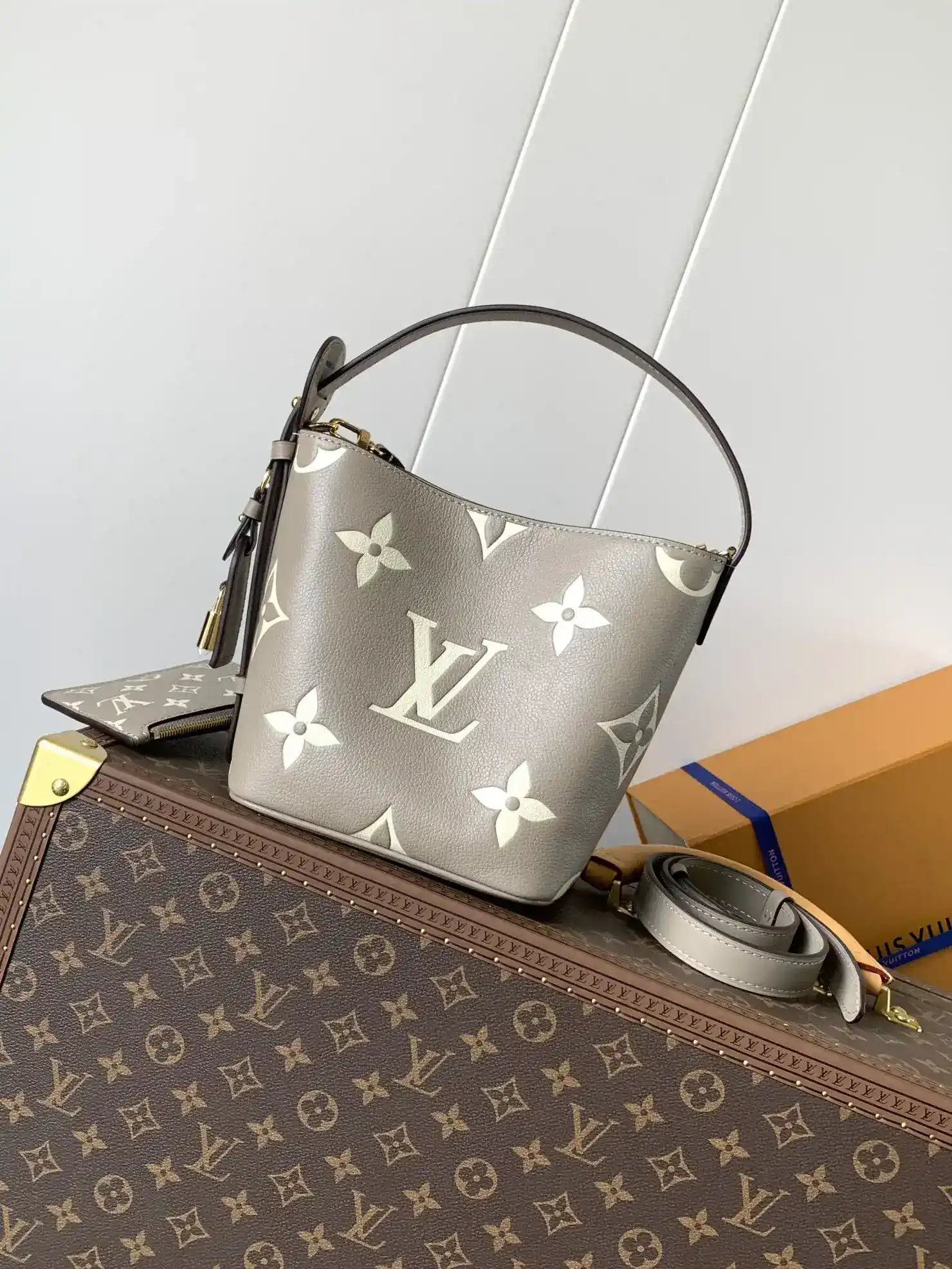 Louis Vuitton Black Grained Leather Bucket Bag product photo from LabelPicks