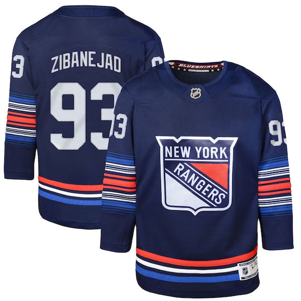 Mika Zibanejad New York Rangers Youth Alternate Premier Player Jersey - Navy