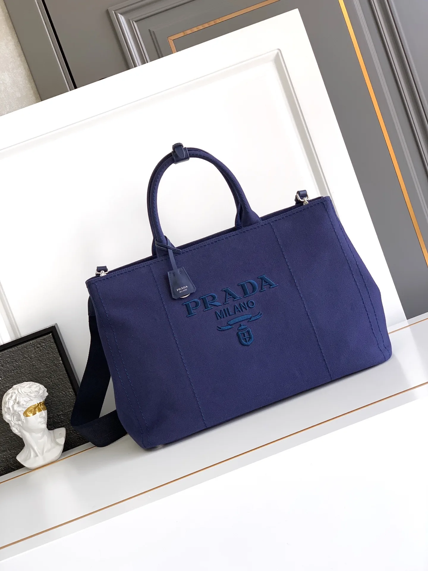 Prada Canvas and Leather Tote Bag product photo from LabelPicks