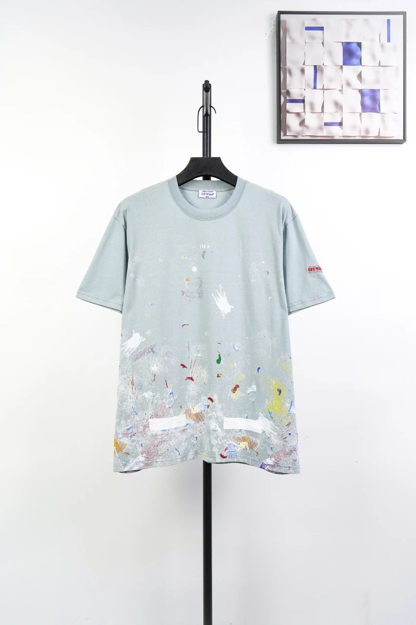 Off-White Light Blue Starry Paint Arrow T-Shirt product photo from LabelPicks