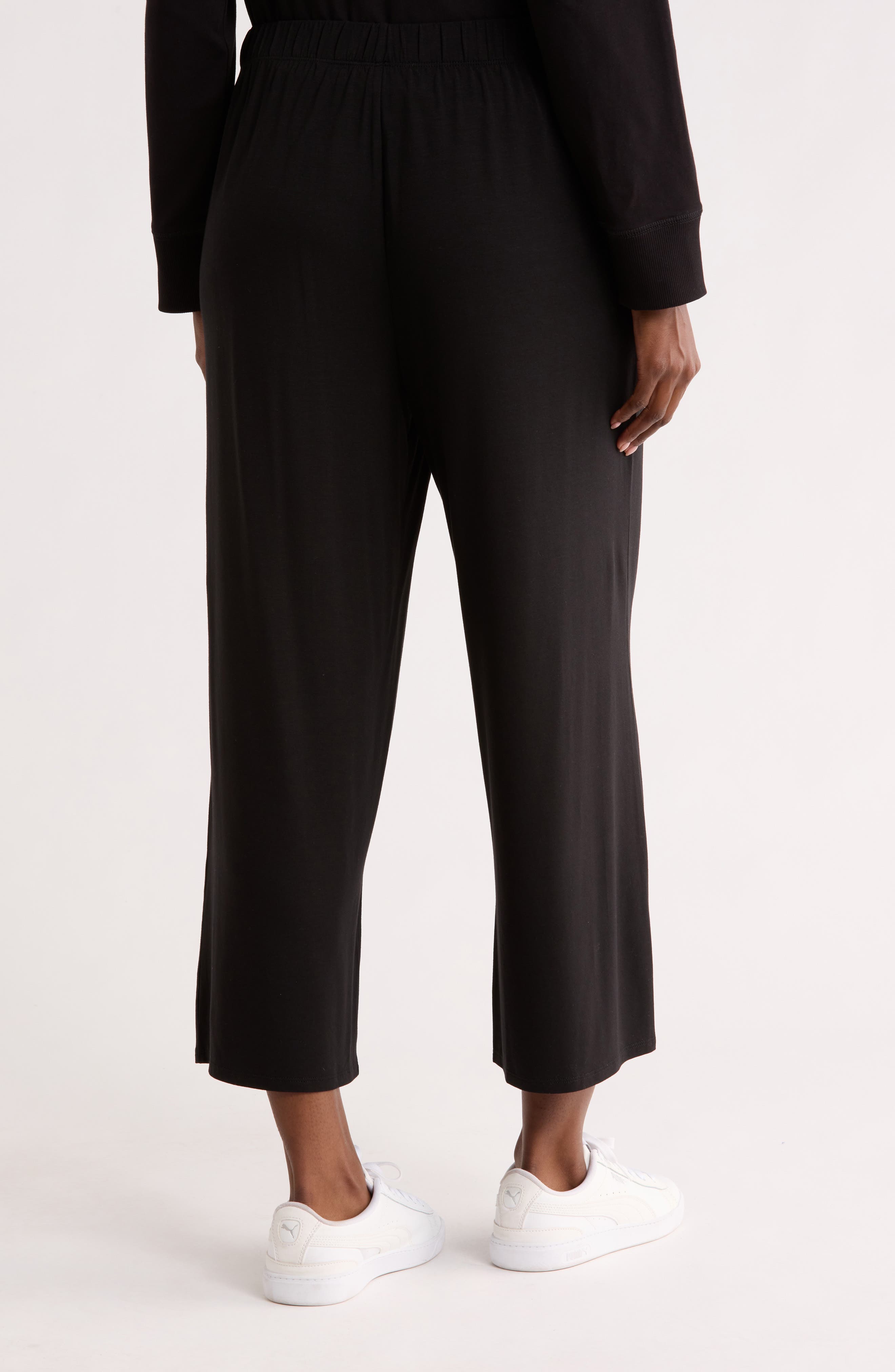 Eileen Fisher Pull-On Crop Wide Leg Pants