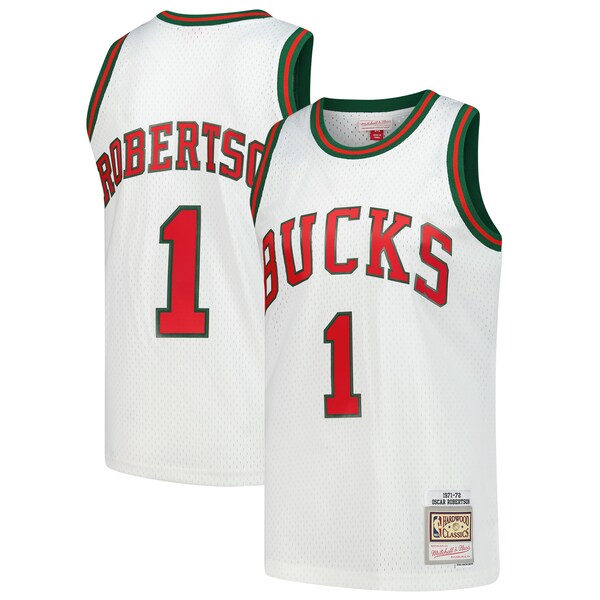 Oscar Robertson Milwaukee Bucks  Hardwood Classics Swingman Jersey - White