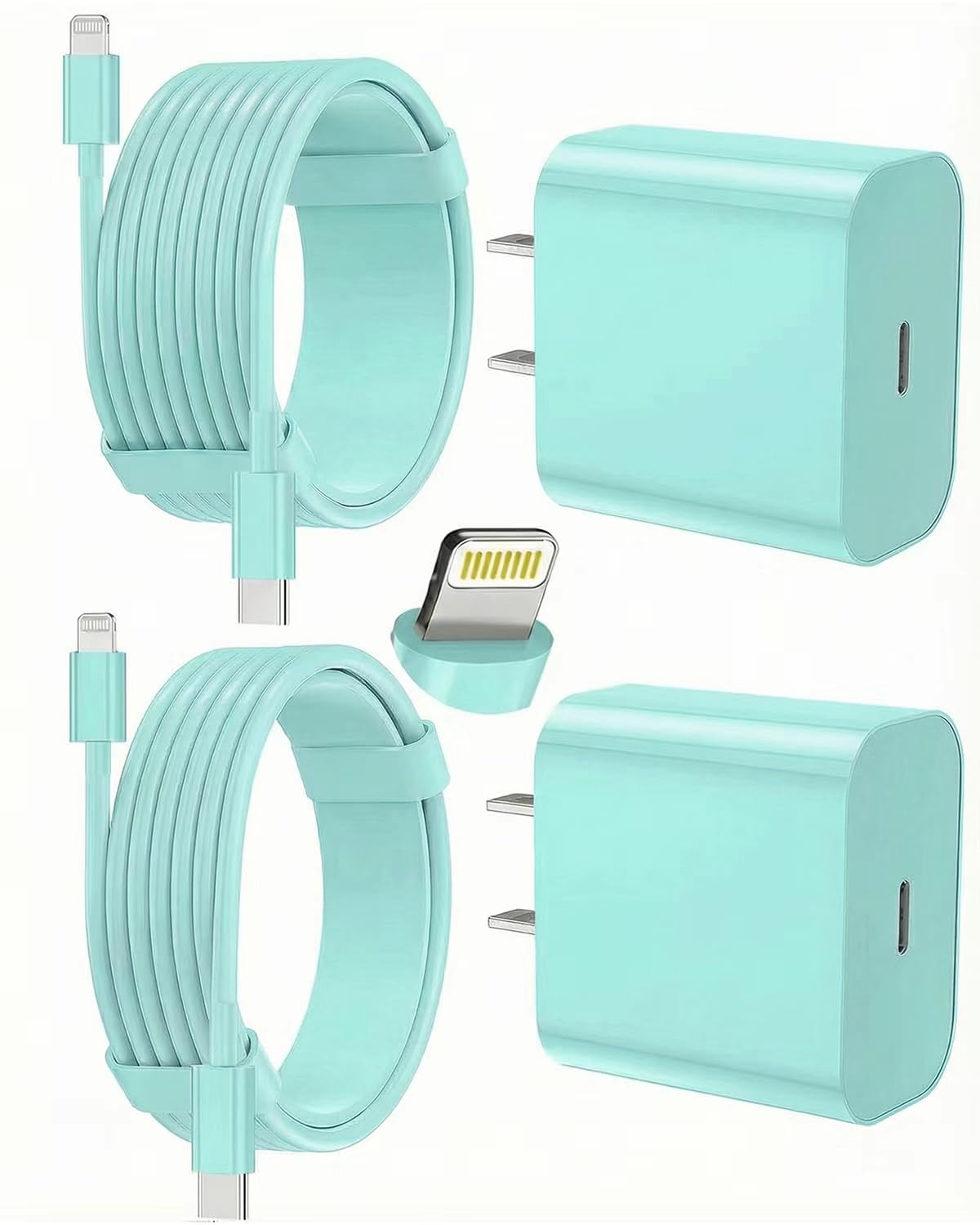 iPhone Charger Fast Charging, USB C Charger Block, 6FT/10FT Lightning Cable for iPhone