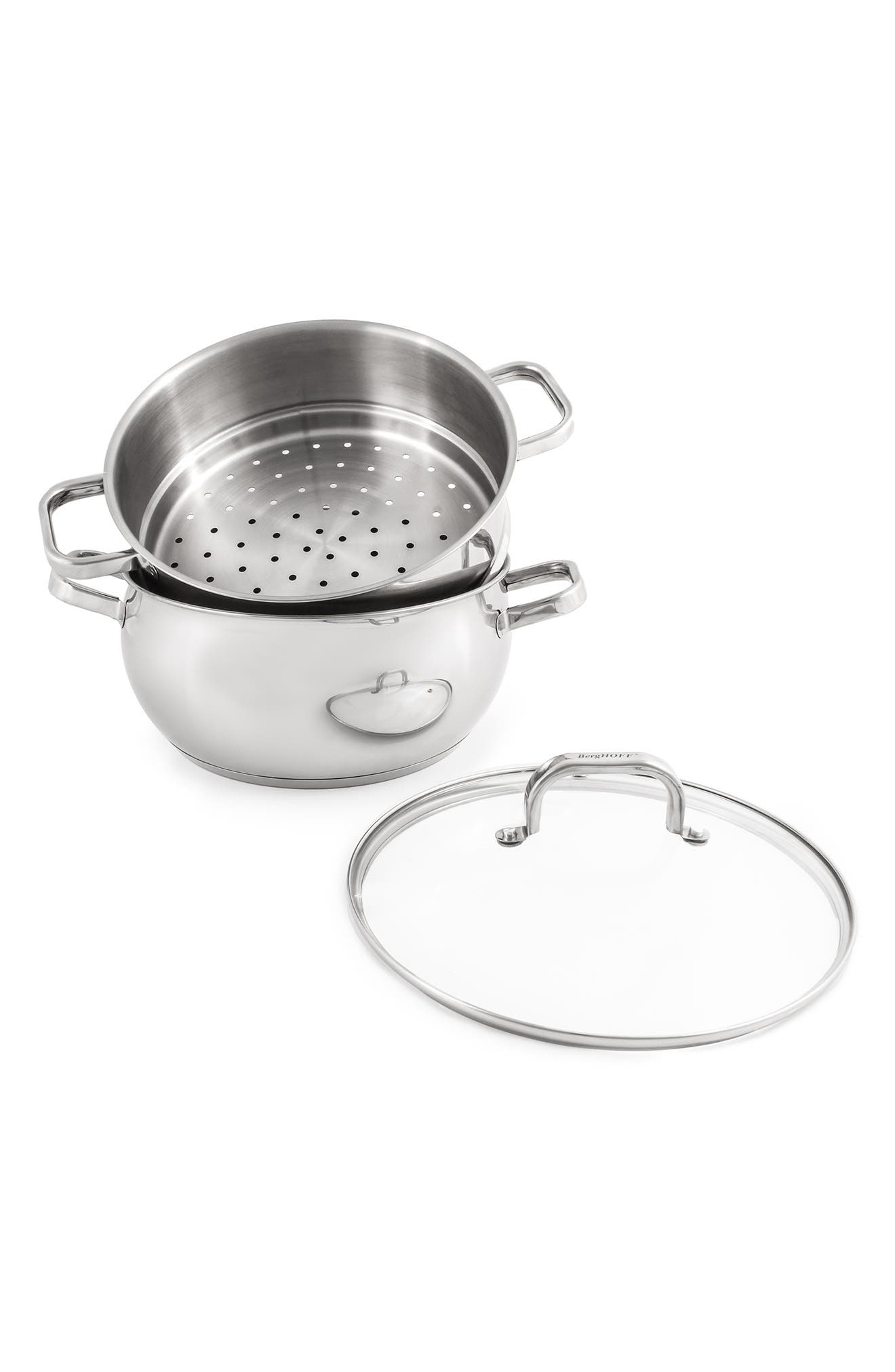 BergHOFF Stainless Steel Belly 3-Piece Steamer Set
