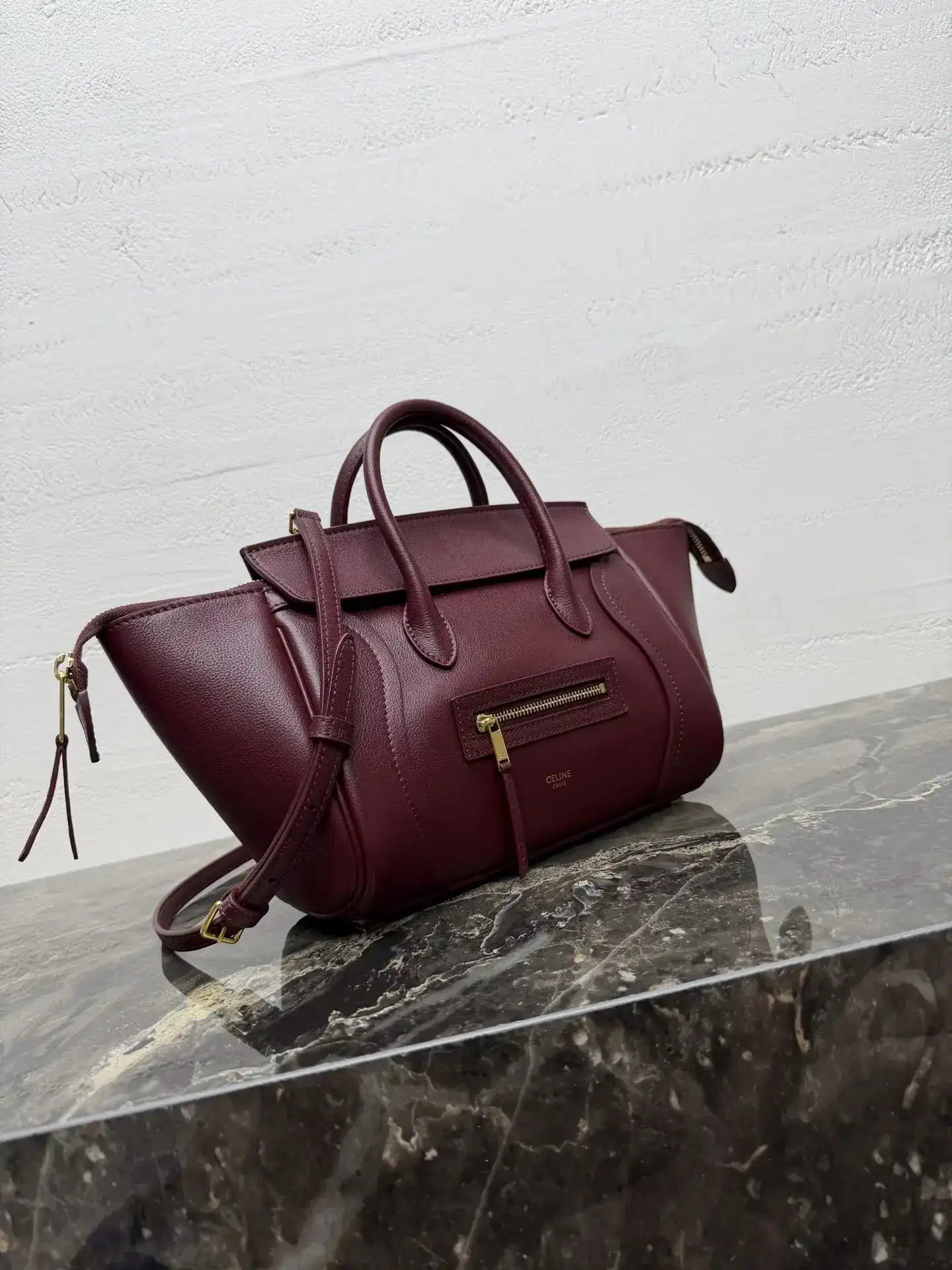 Celine Luggage Grained Leather Top Handle Bag product photo from LabelPicks