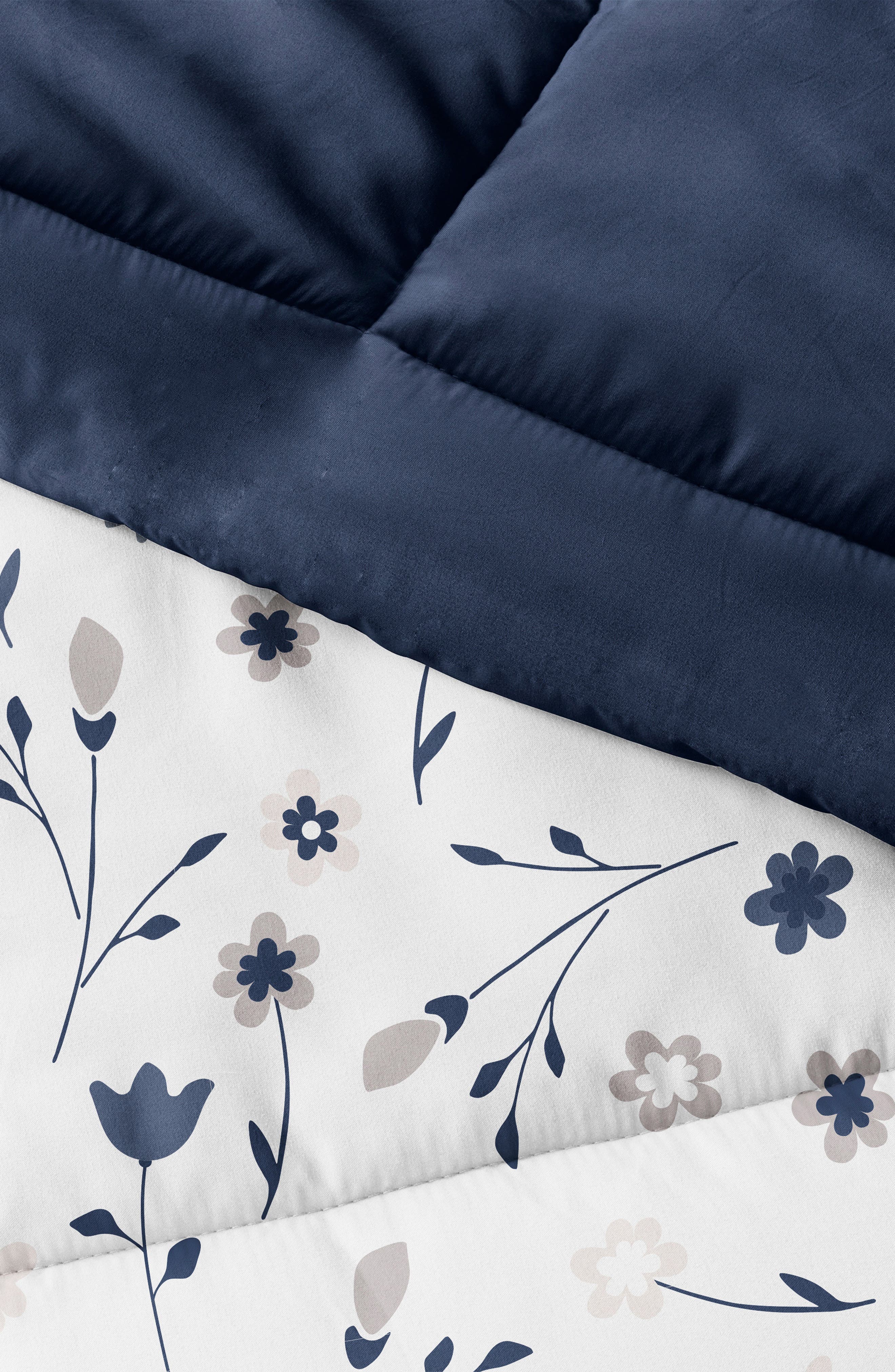 HOMESPUN HOME SPUN Premium Down Alternative Forget Me Not Reversible Comforter Set