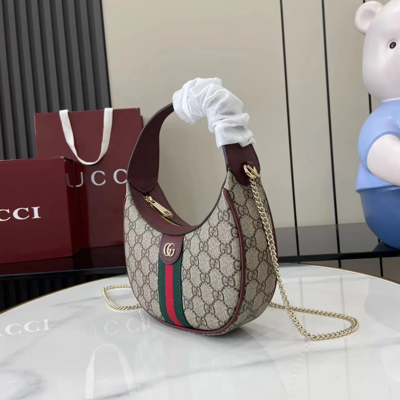 Gucci Ophidia Brown GG Supreme Canvas Shoulder Bag product photo from LabelPicks