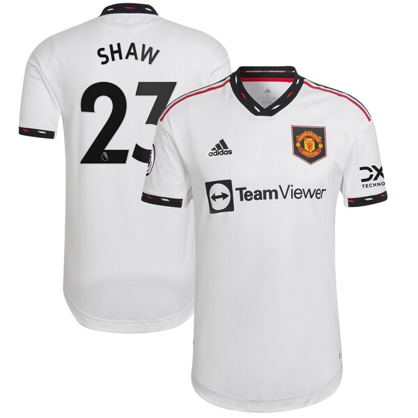 Luke Shaw Manchester United adidas 2022/23 Away Authentic Player Jersey - White