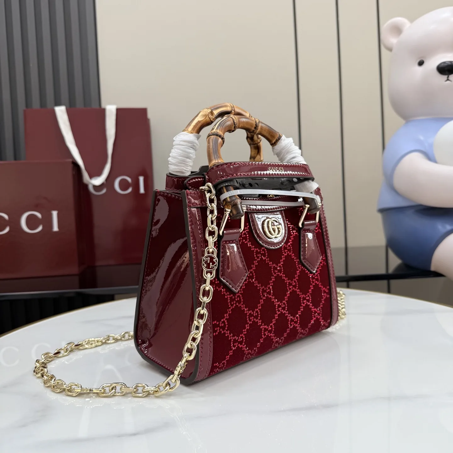 Gucci Gold GG Supreme Canvas Crossbody Bag product photo from LabelPicks