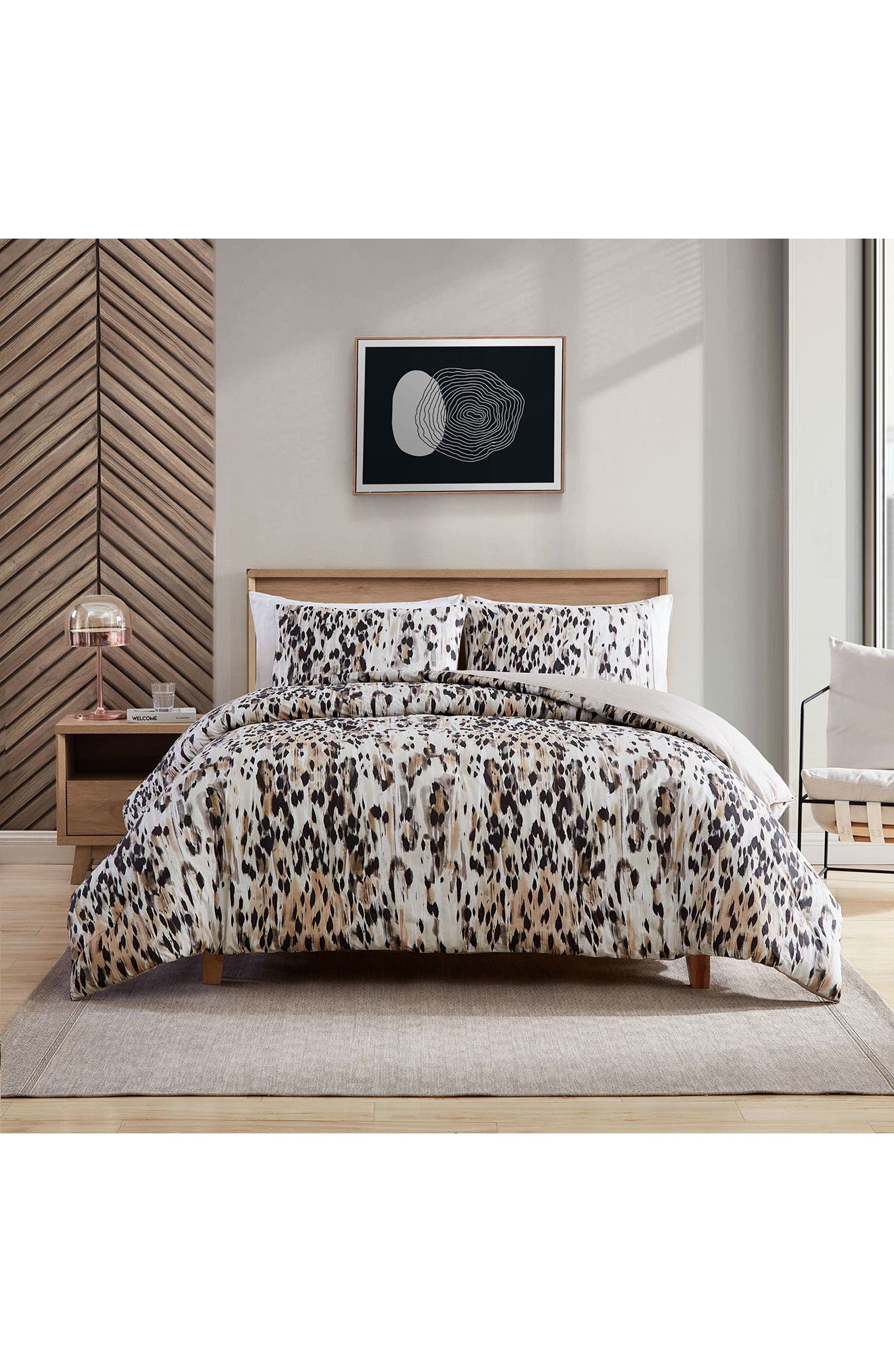 Kenneth Cole Abstract Leopard Print Cotton Comforter Set