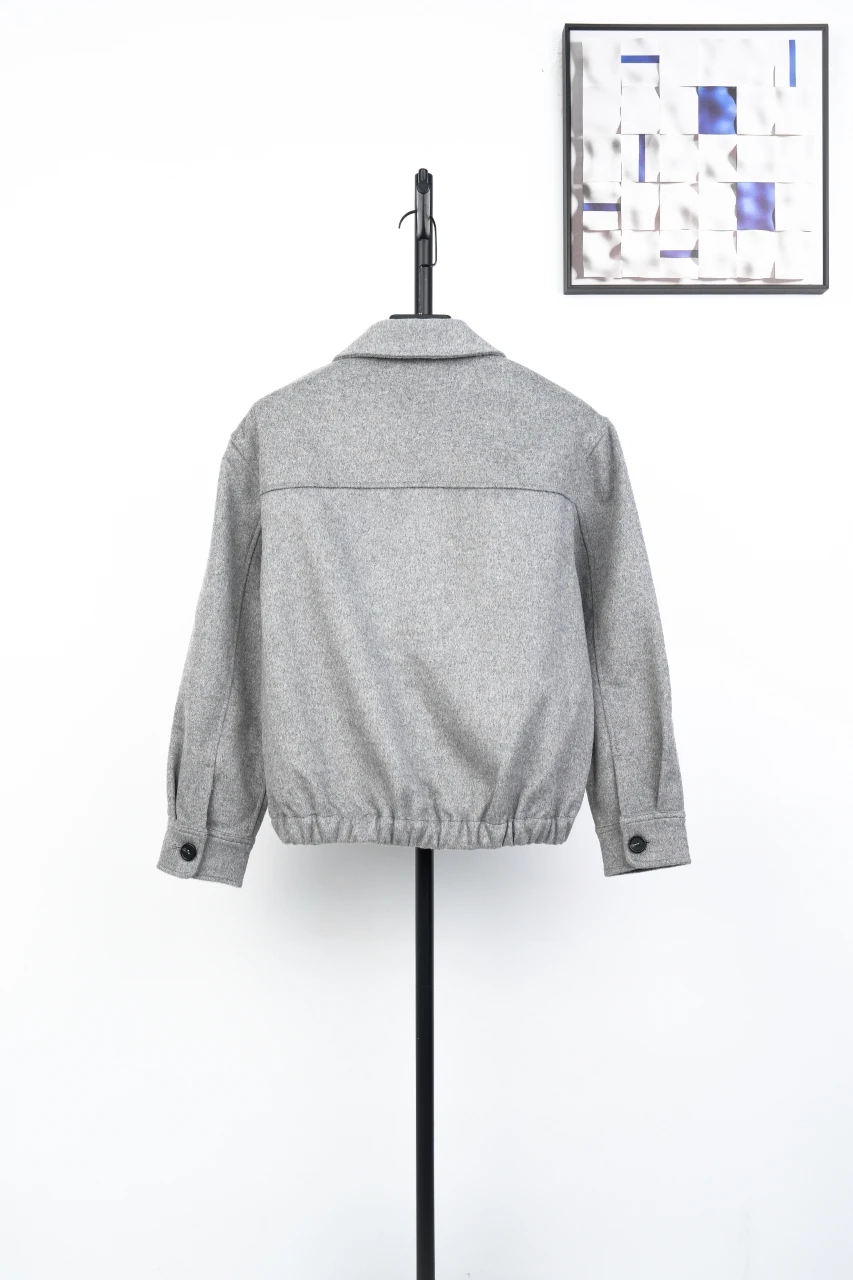 Miu Miu Grey Wool Zip Jacket product photo from LabelPicks