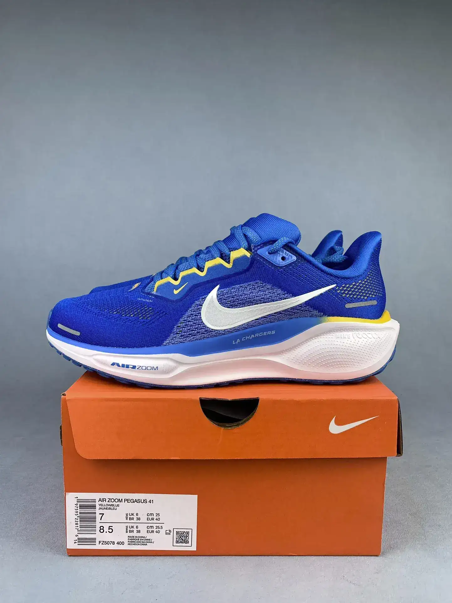 Nike Pegasus 41 NFL Los Angeles Chargers Shoes product photo from LabelPicks