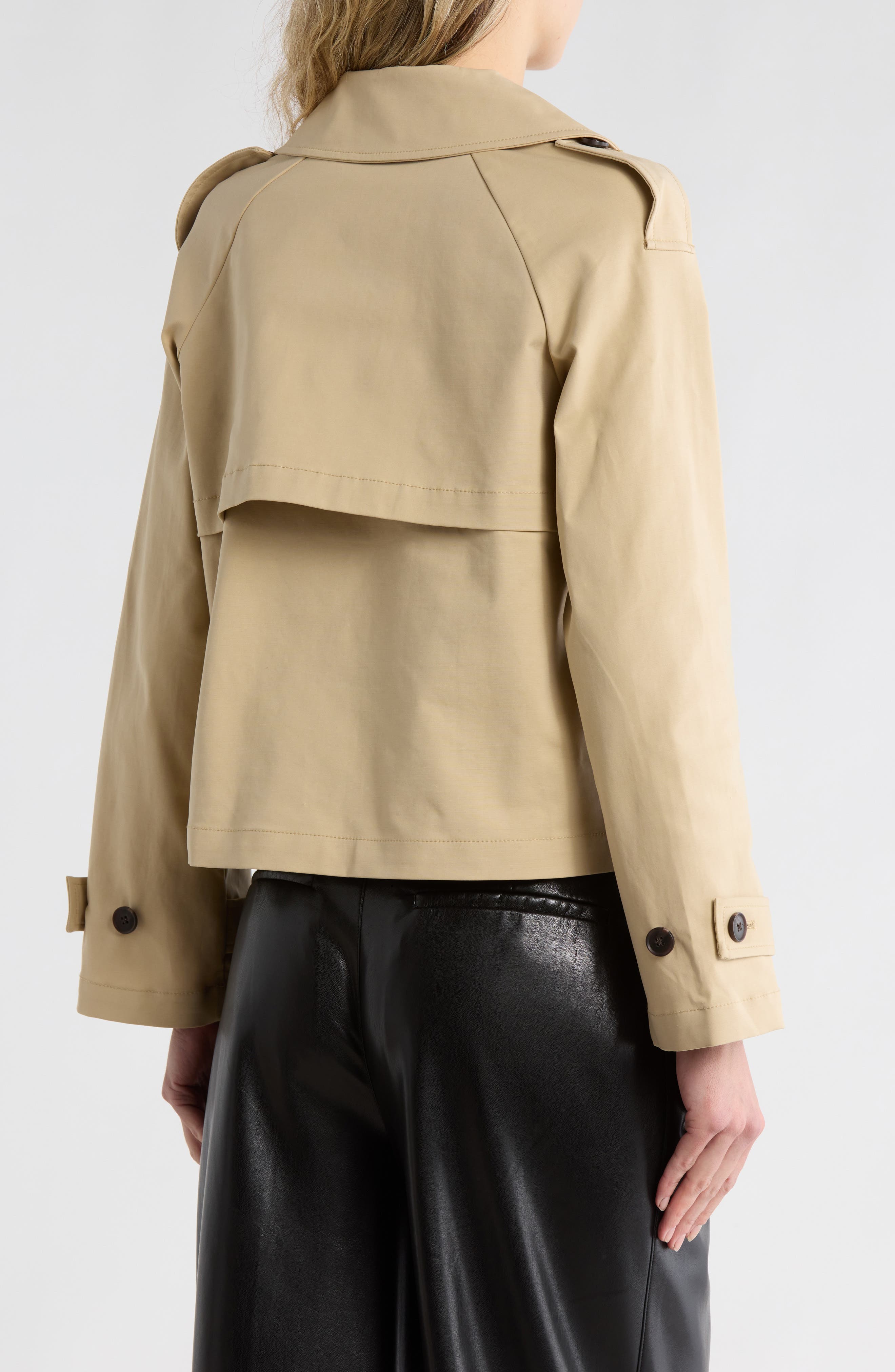 Nordstrom Double Breasted Crop Trench