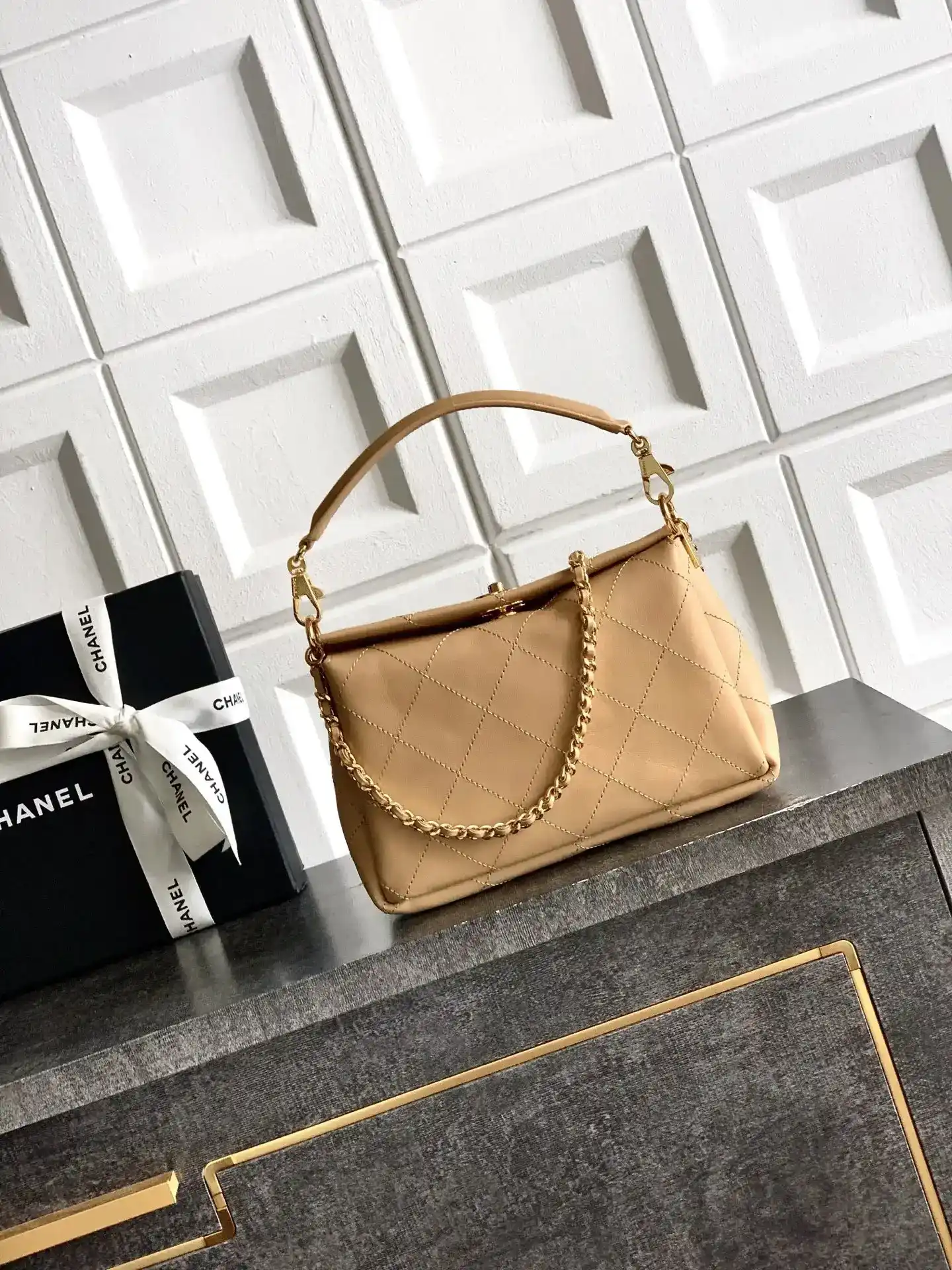 Chanel Black Quilted Leather Hobo Bag product photo from LabelPicks