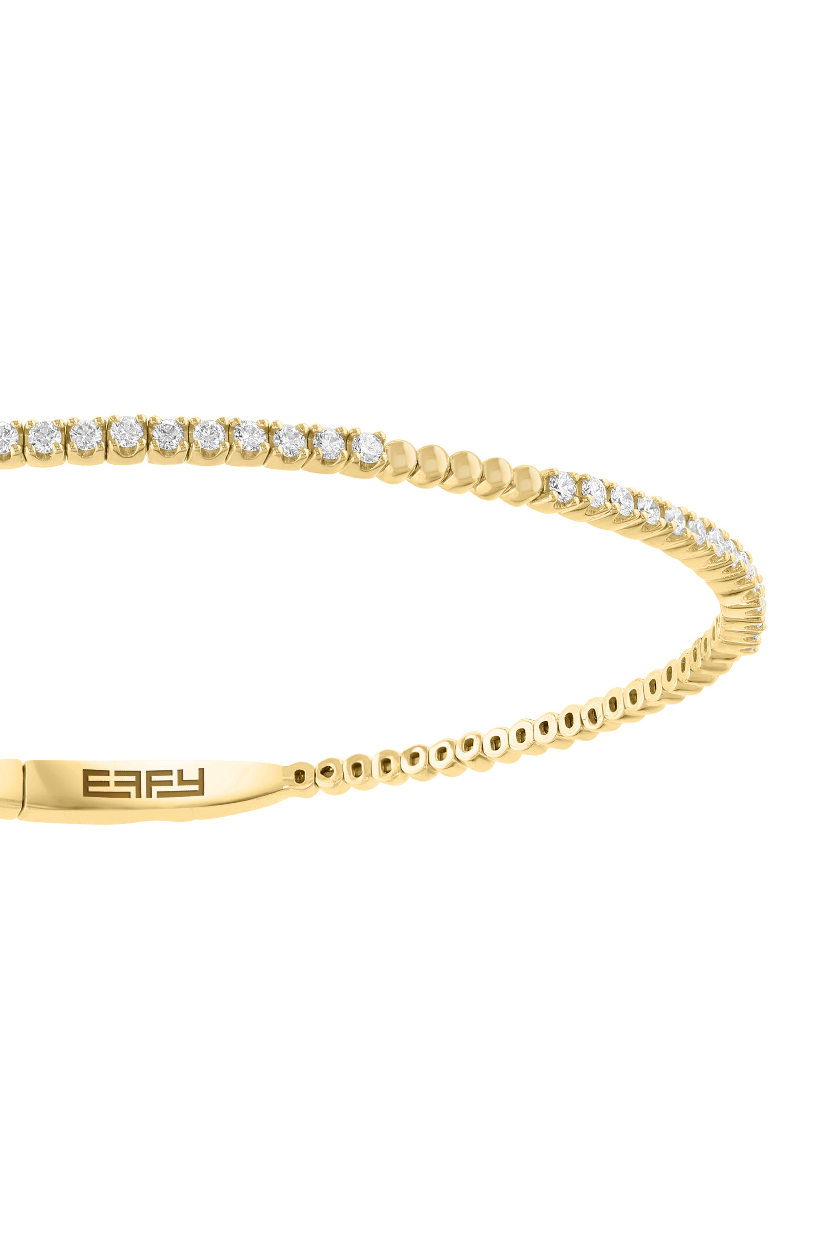 EFFY 14K Gold Plated Sterling Silver Lab Grown Diamond Bracelet