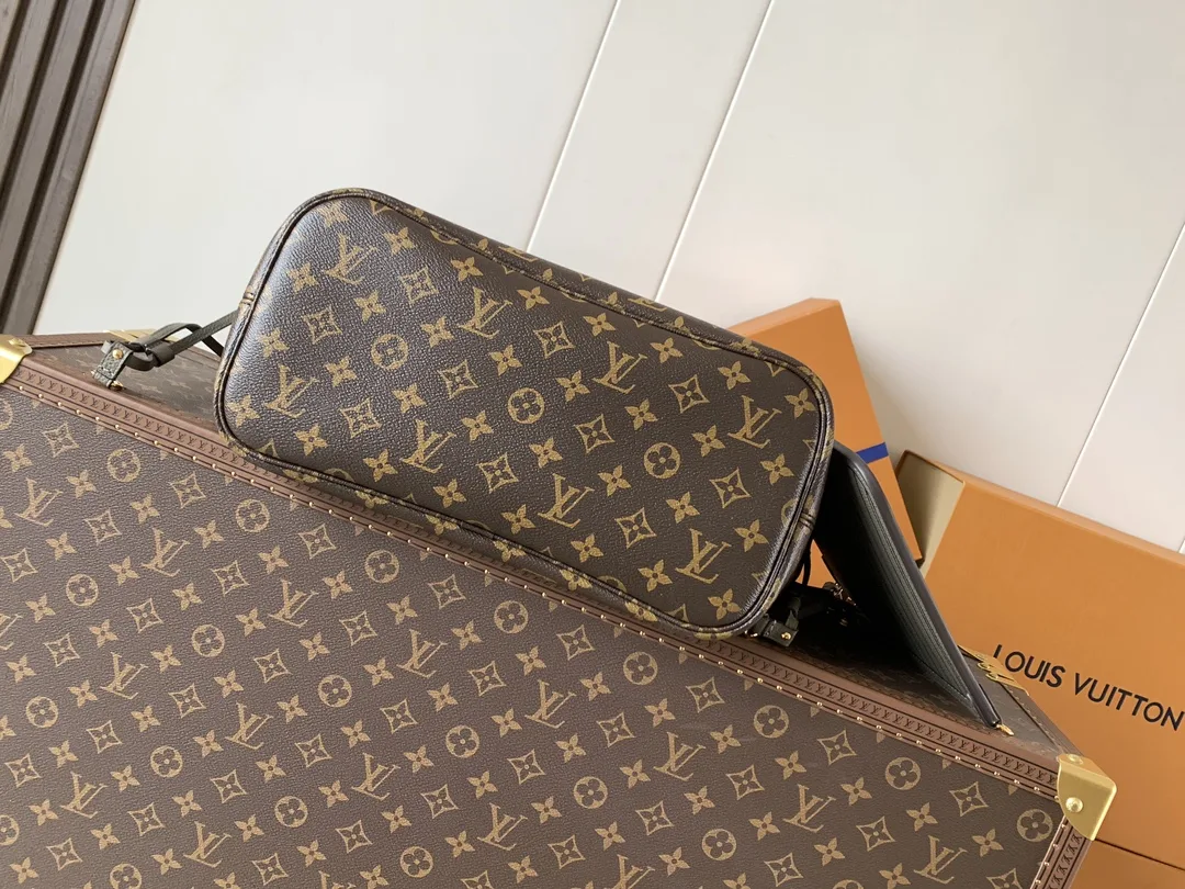 Louis Vuitton Neverfull Black Monogram Canvas Tote Bag product photo from LabelPicks