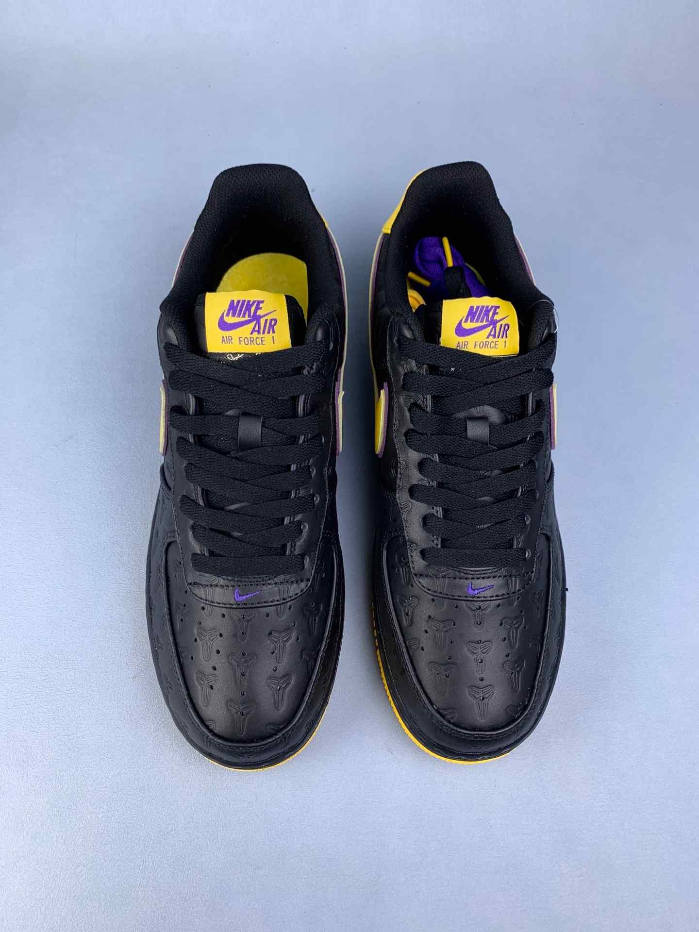 Kobe Bryant x Nike Air Force 1 Low Retro QS “Lakers Away” - Black/Varsity Maize/Varsity Purple