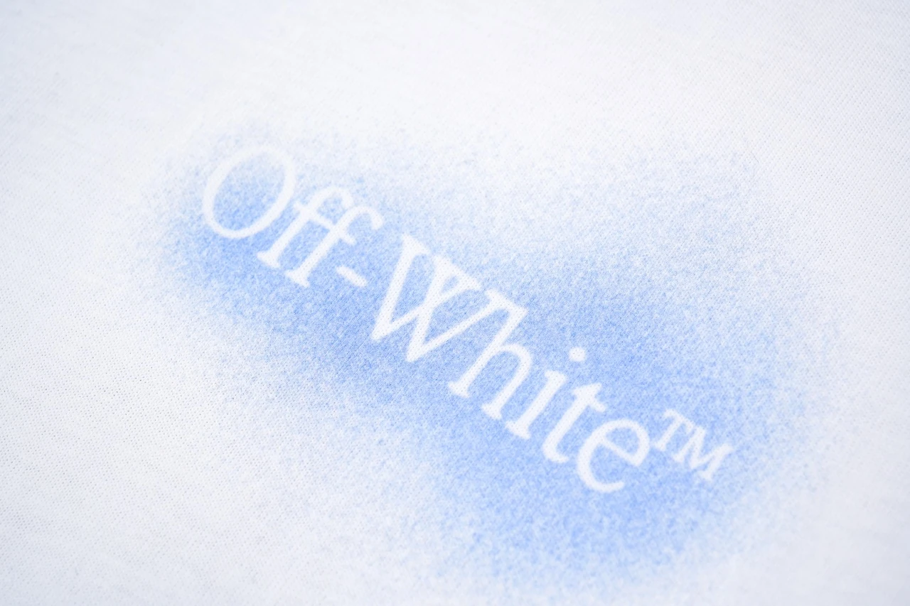 Off-White White Blue Spray Arrow T-Shirt product photo from LabelPicks