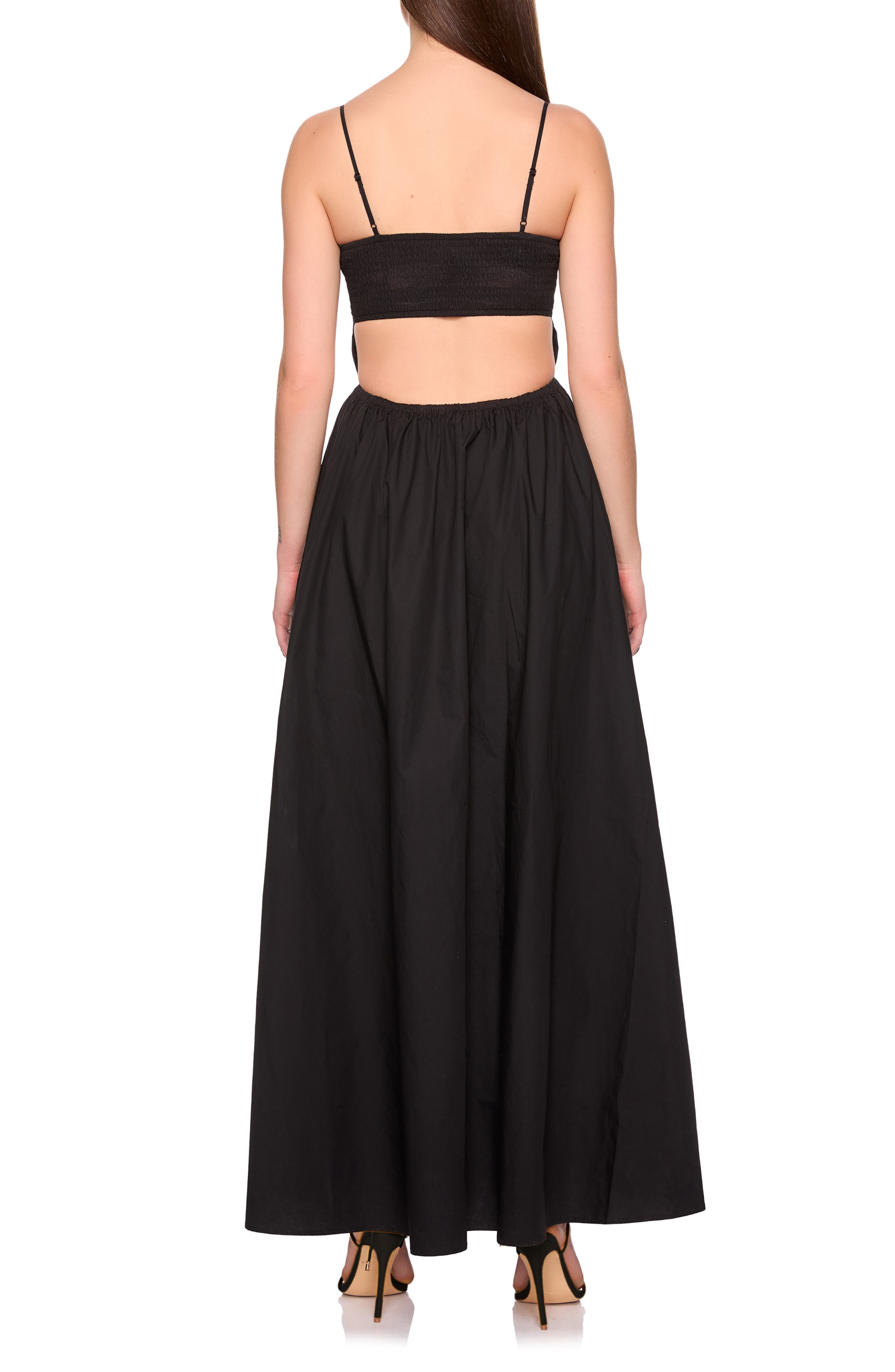 Susana Monaco Open Back Cotton Poplin Maxi Dress