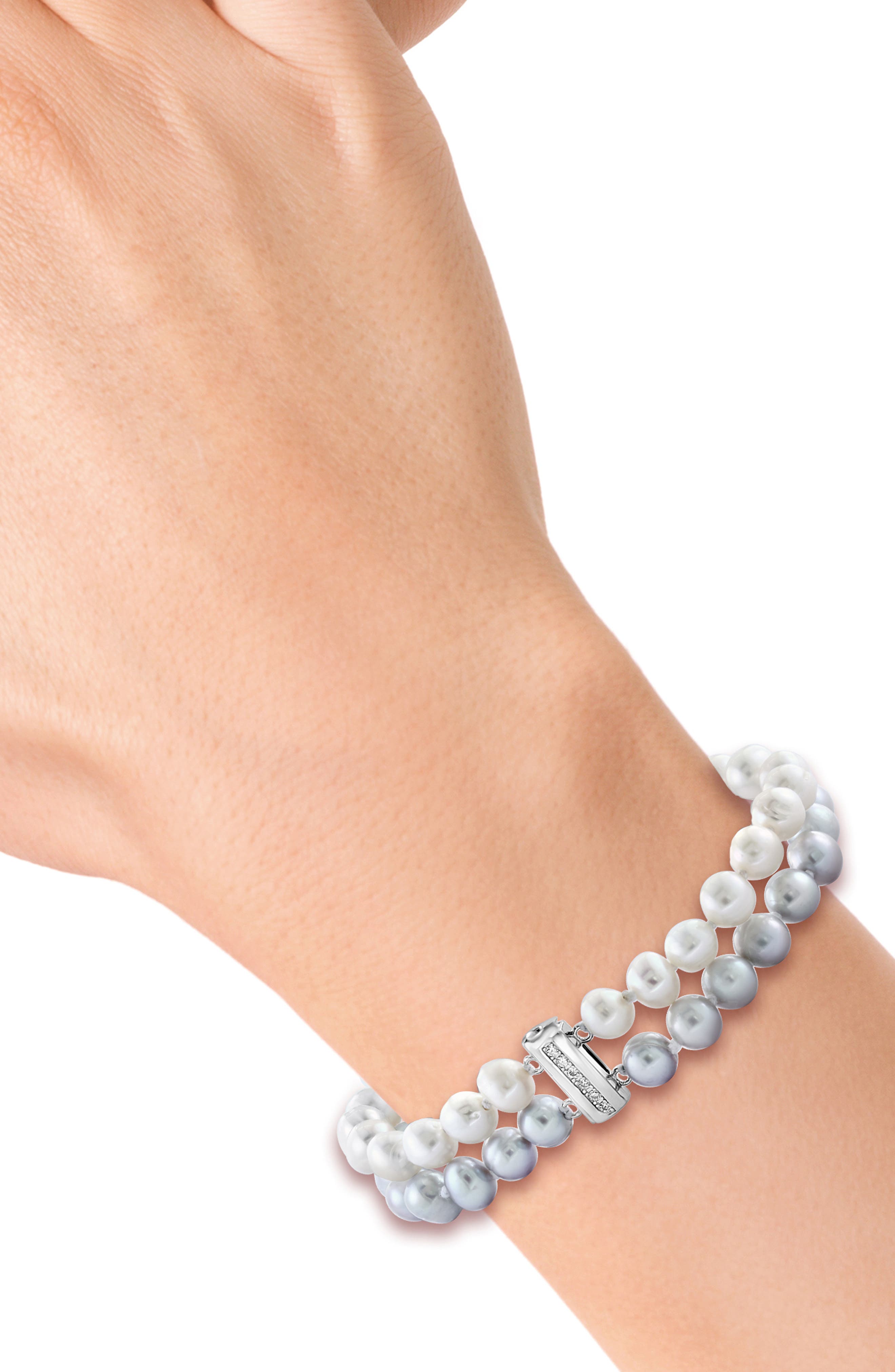 EFFY Sterling Silver 6.3–7.3mm Freshwater Pearl Bracelet