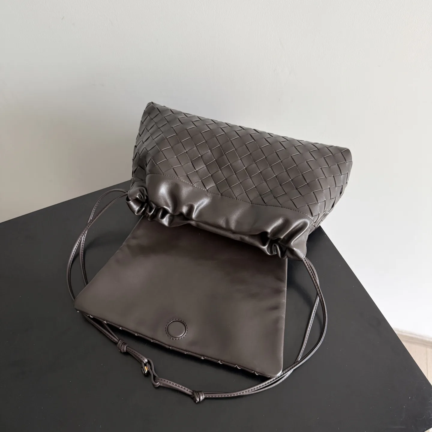 Bottega Veneta Intrecciato Woven Leather Dustbag Shoulder Bag product photo from LabelPicks