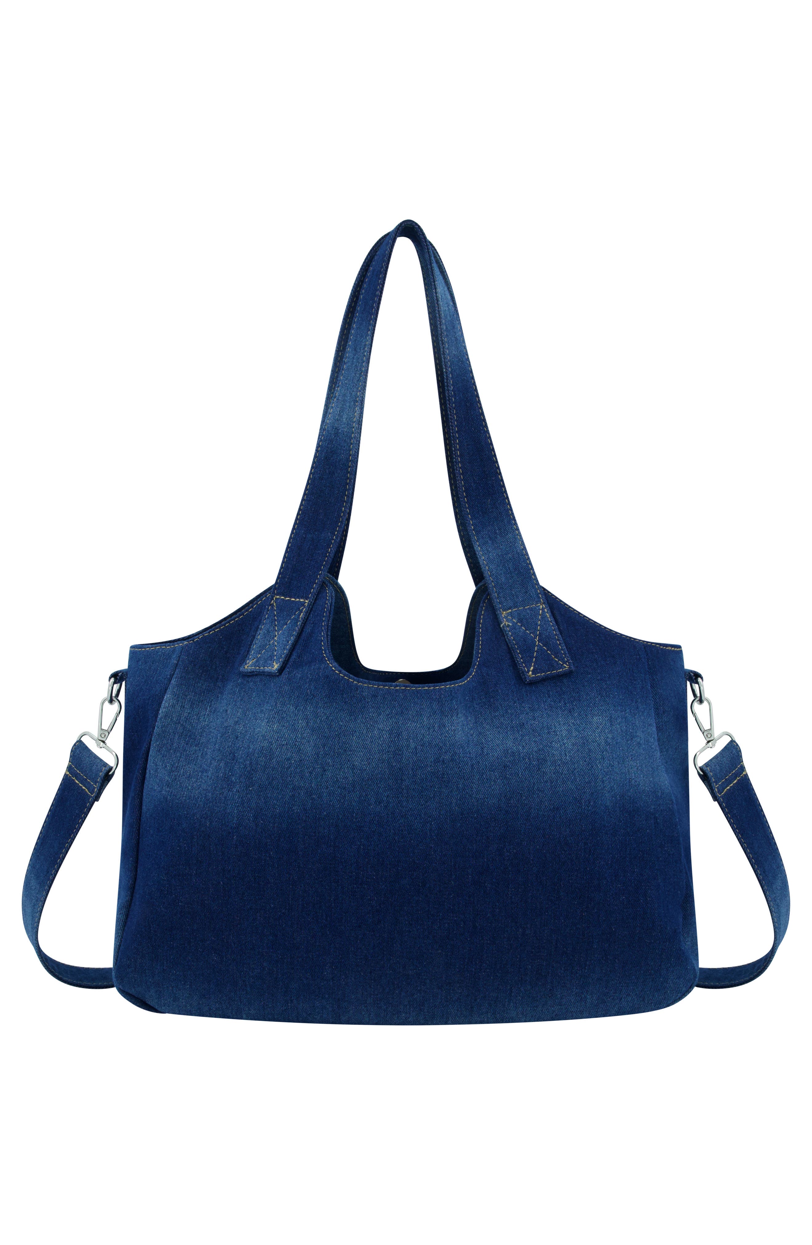 True Religion Horseshoe Stitched Denim Shoulder Bag