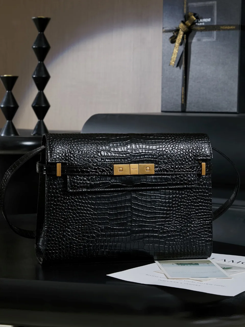 Fendi Black Baguette Calfskin Shoulder Bag product photo from LabelPicks