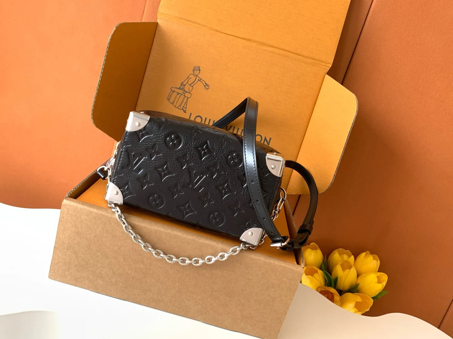 Louis Vuitton Black Speedy Calfskin Top Handle Bag product photo from LabelPicks