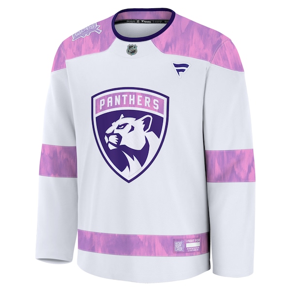 Florida Panthers  Hockey Fights Cancer Practice Jersey - White