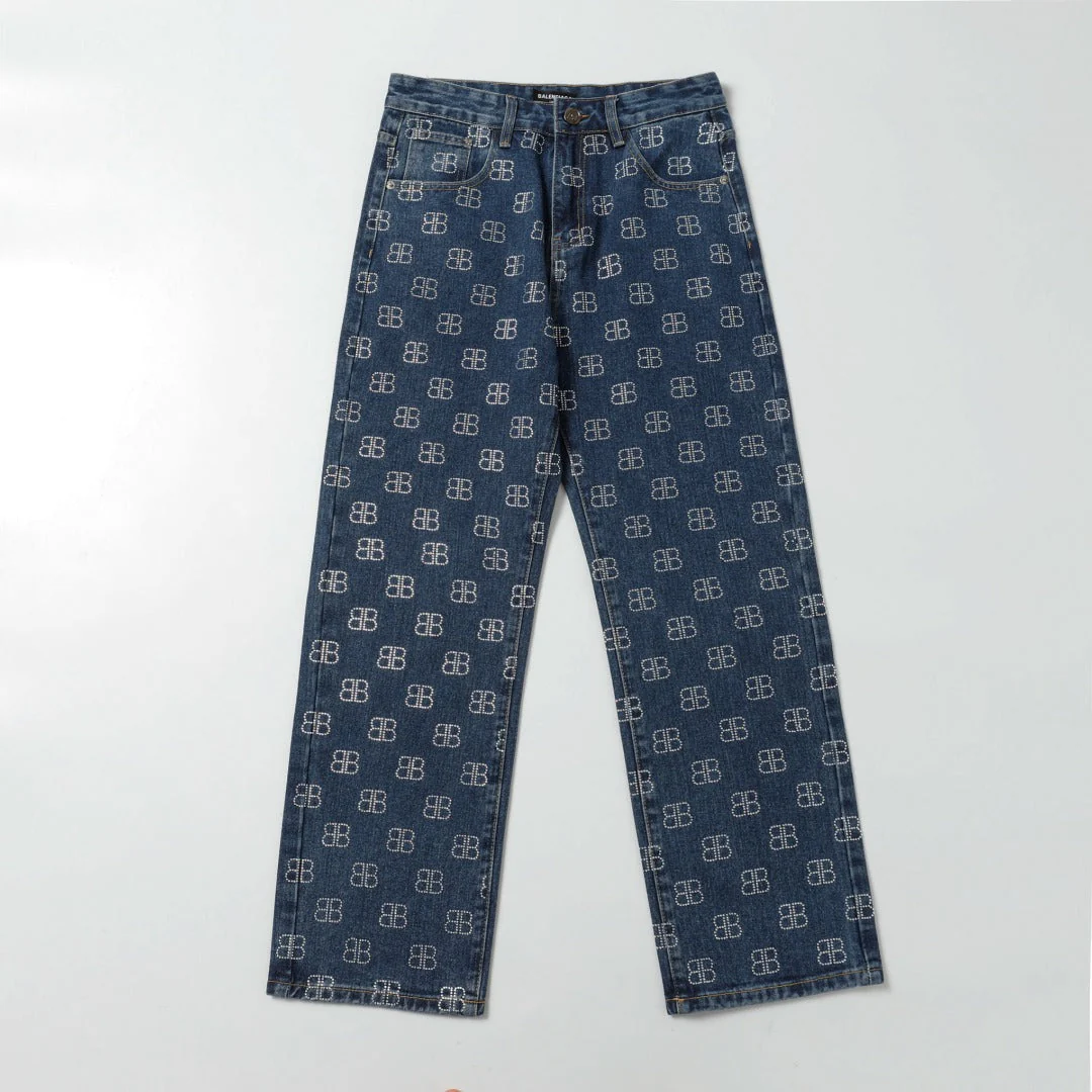 Starry diamond-set jeans