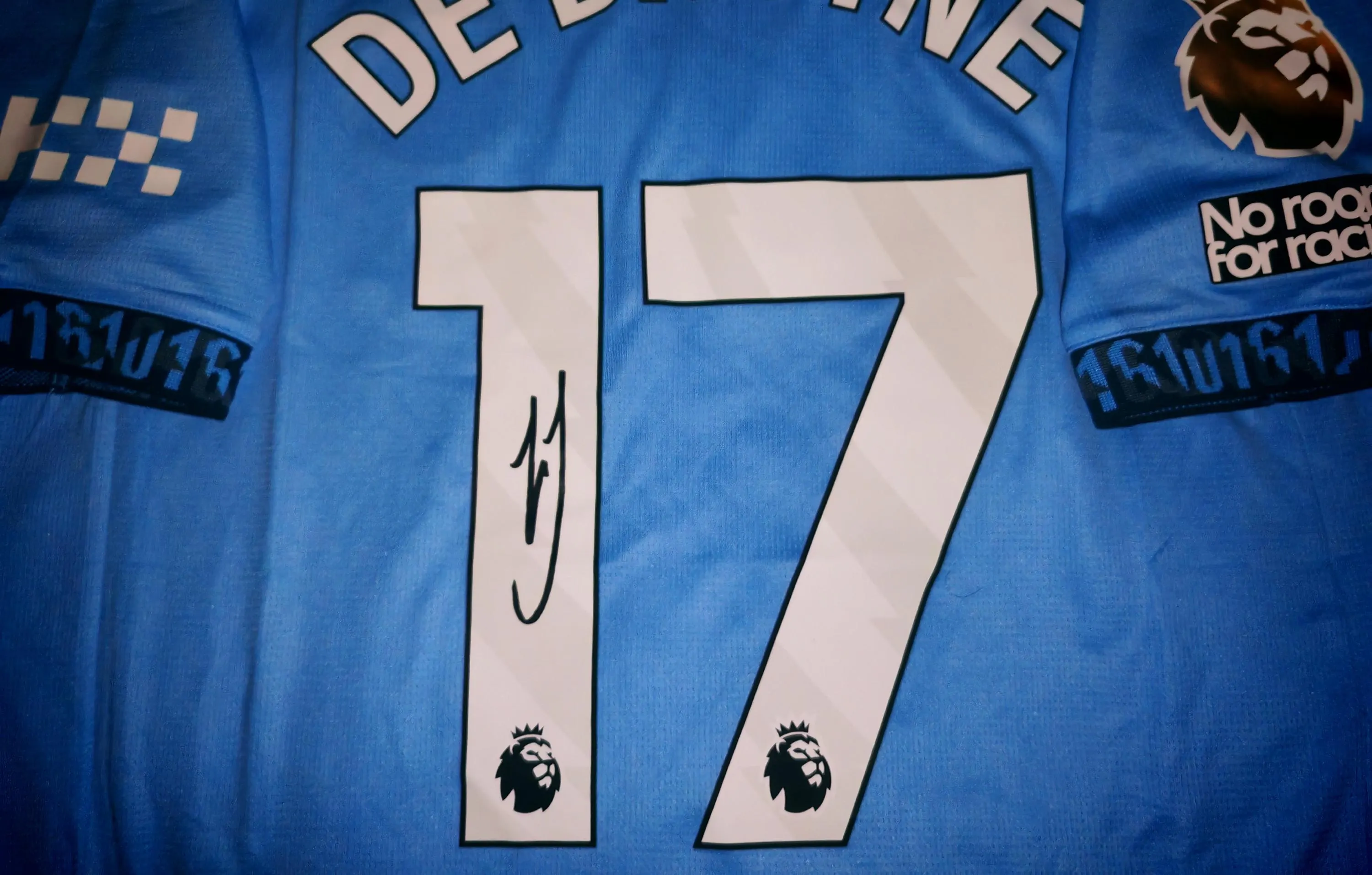 Kevin De Bruyne SIGNED Man City 24/25 FINAL Home Jersey/Shirt - COA - 2025
