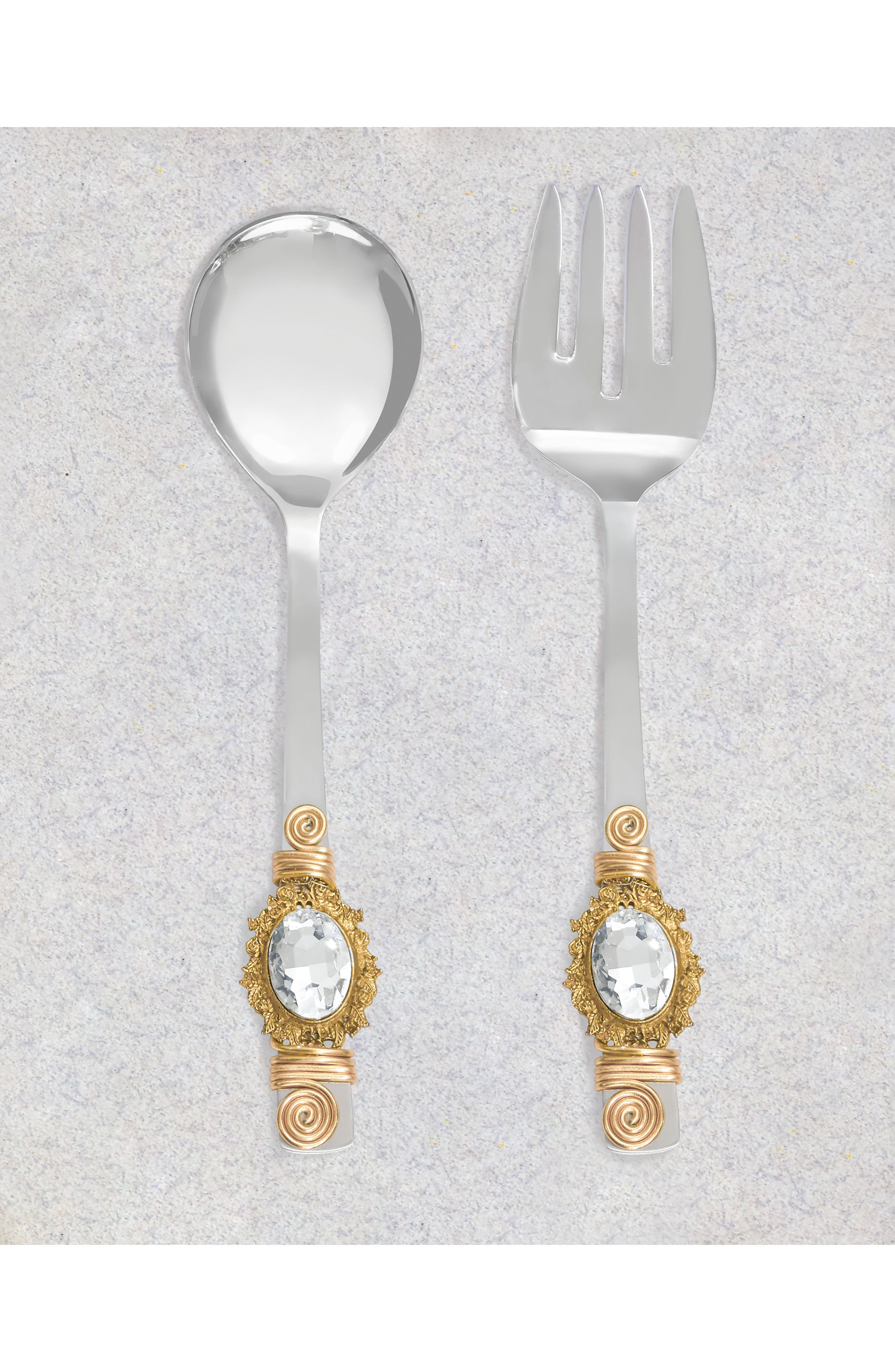 Tiramisu Stella Luna Constellation Embellished 2-Piece Salad Serving Set